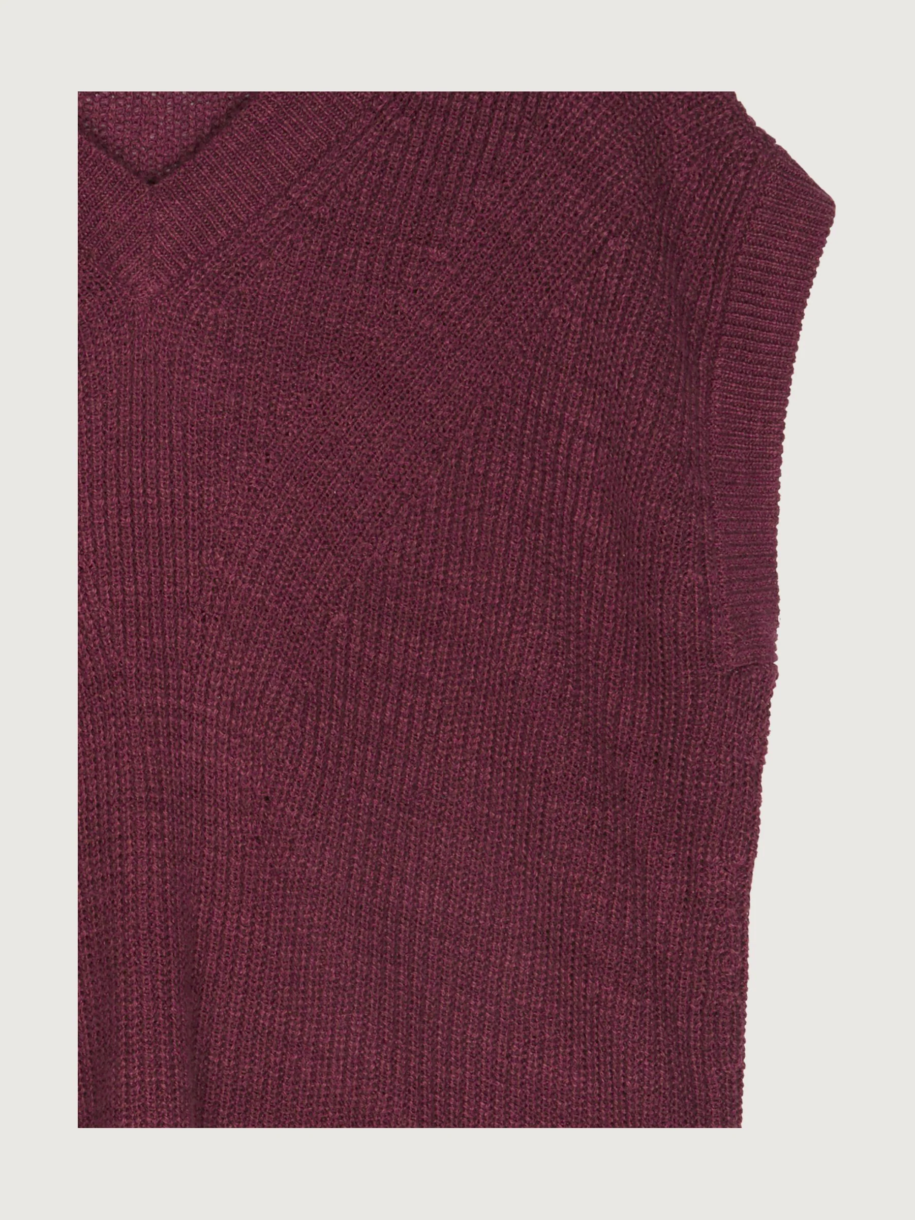 Second Hand Ärmelloser Pullover aus Leinen mit Bio-Baumwolle - Image 10