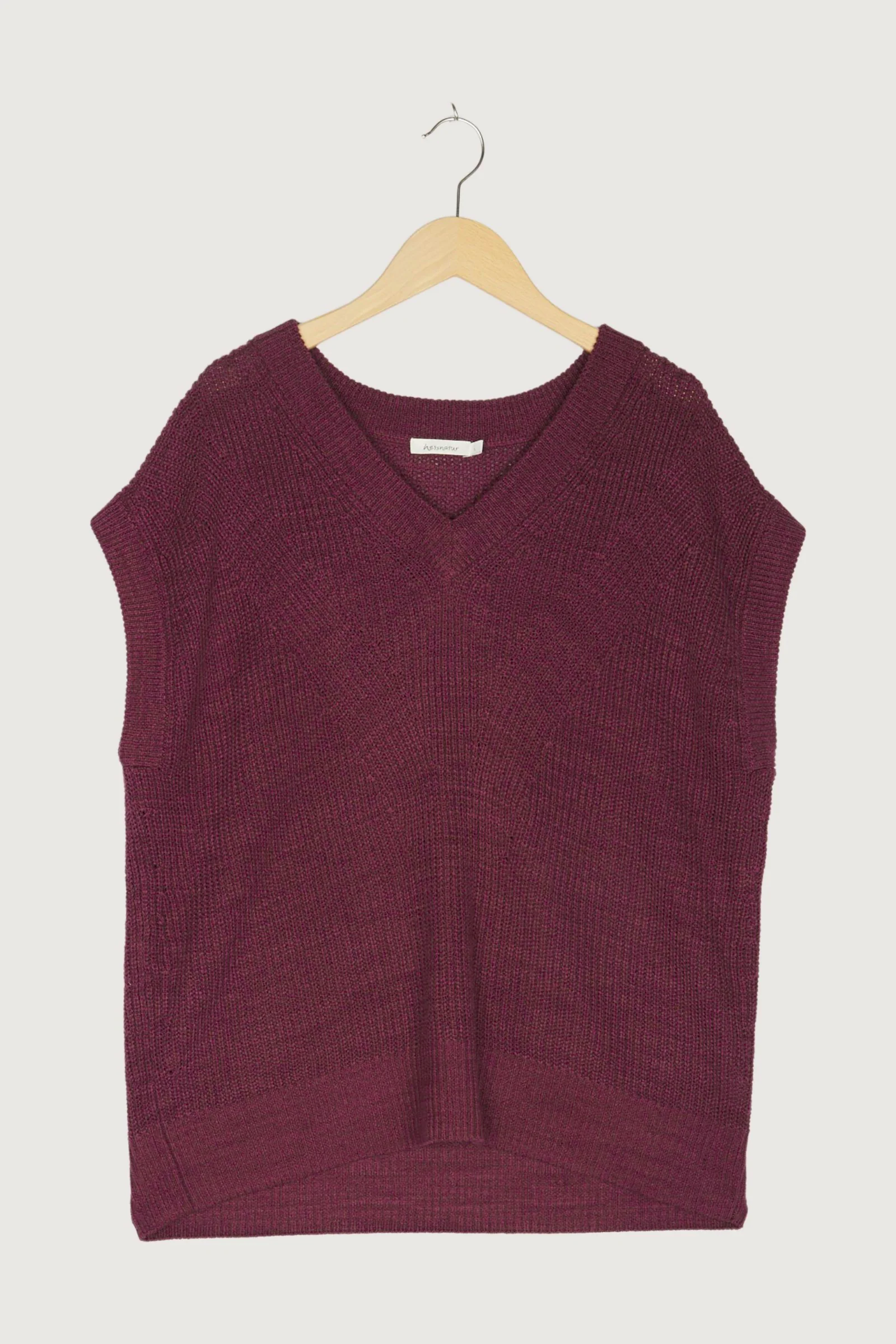 Second Hand Ärmelloser Pullover aus Leinen mit Bio-Baumwolle - Image 11