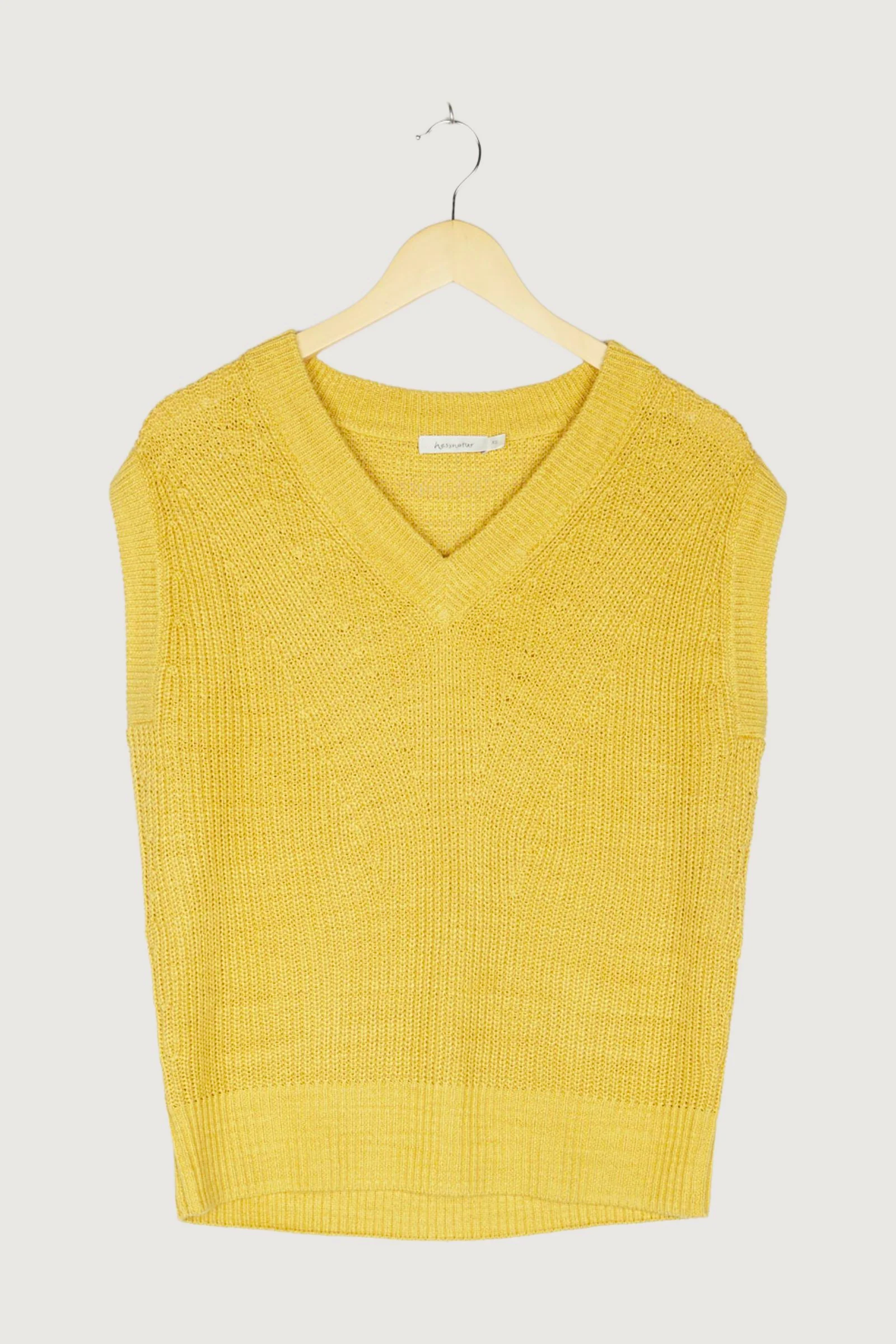 Second Hand Ärmelloser Pullover aus Leinen mit Bio-Baumwolle - Image 8