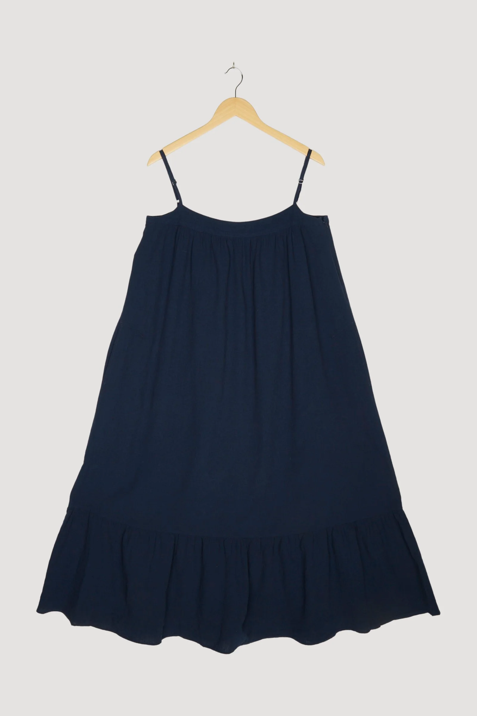 Secondhand Crêpe-Kleid aus Bio-Baumwolle mit Leinen - Image 6