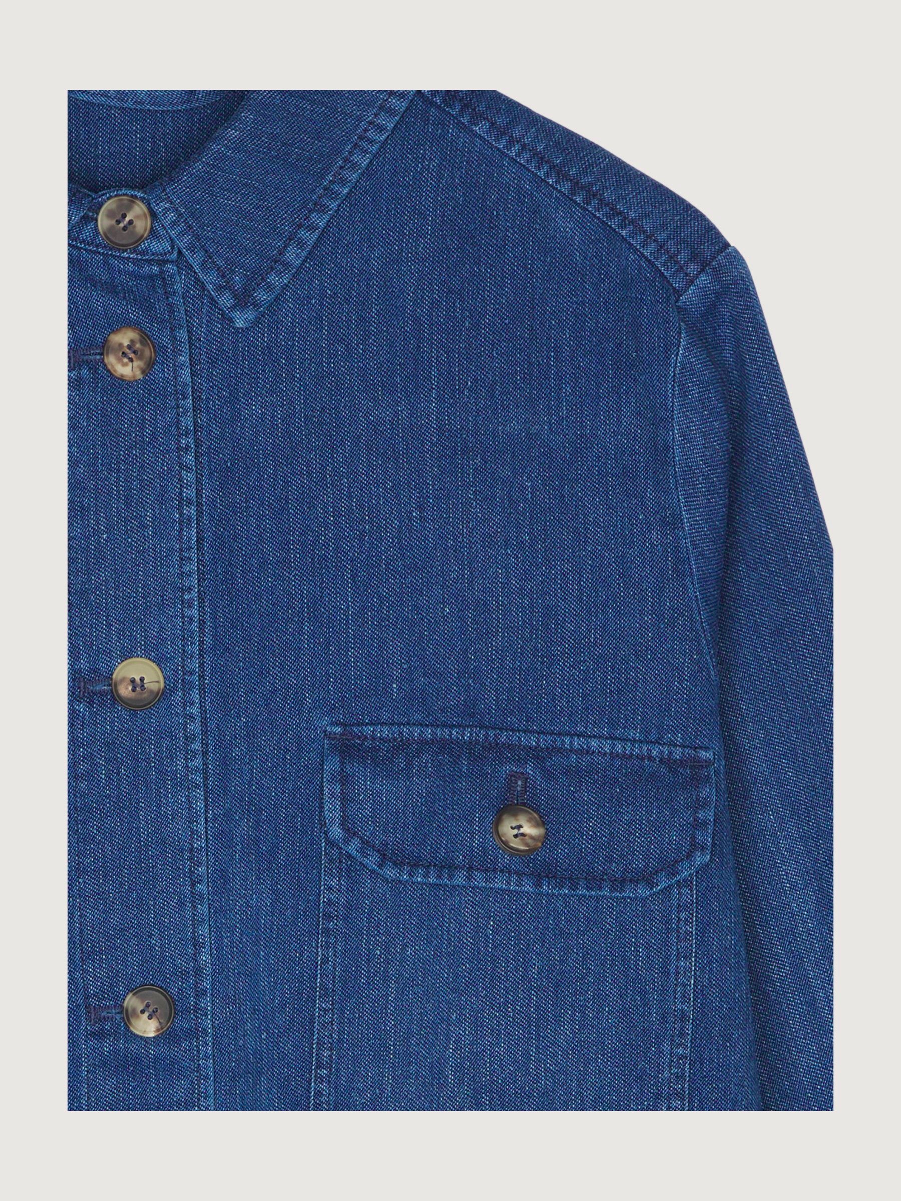 Second Hand Denim-Overshirt aus Hanf mit Bio-Baumwolle - Image 3