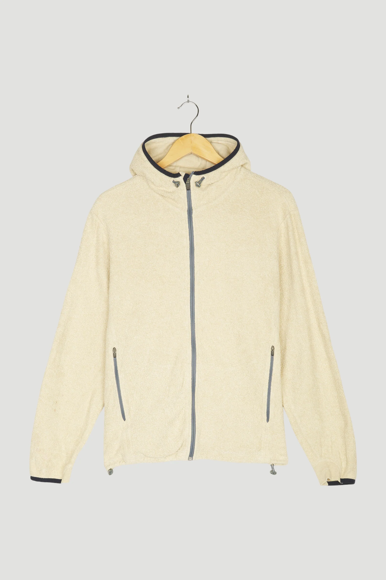 Second Hand Fleece-Kapuzenjacke aus reiner Bio-Baumwolle