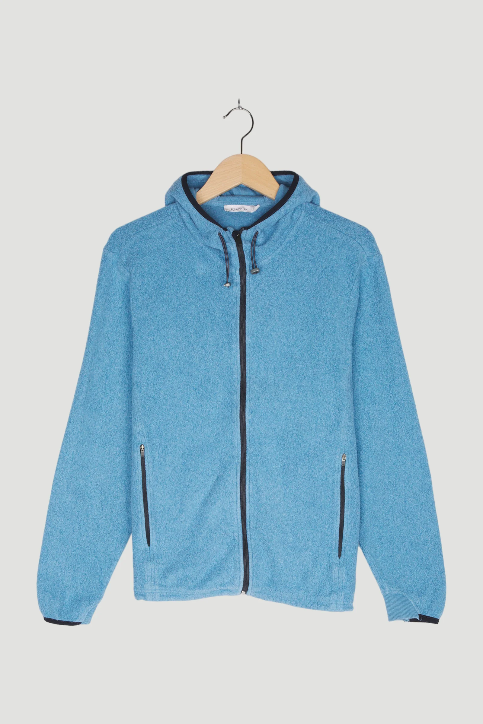 Second Hand Fleece-Kapuzenjacke aus reiner Bio-Baumwolle - Image 4