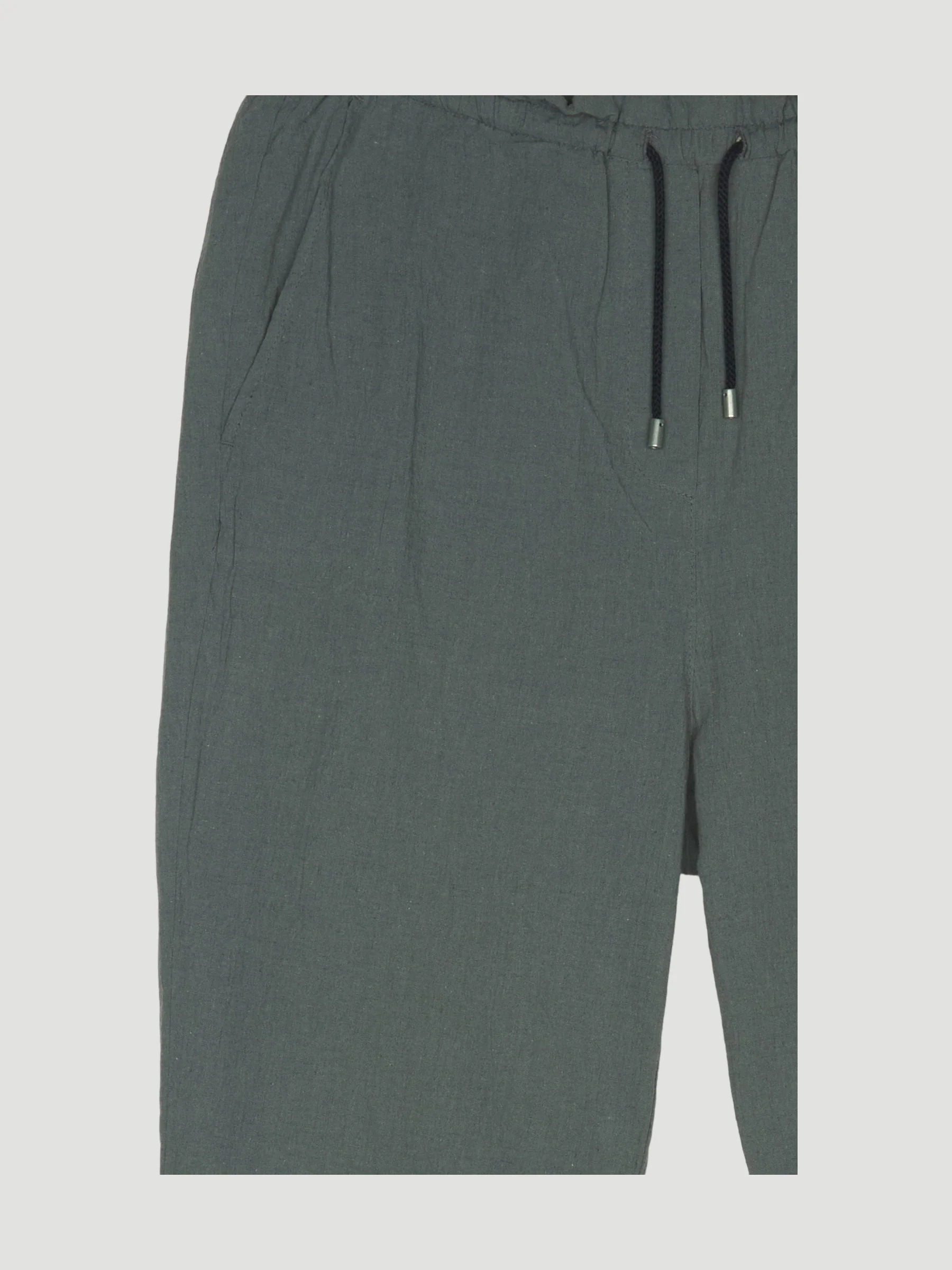 Secondhand Paperbag-Hose aus Bio-Baumwolle mit Leinen - Image 3
