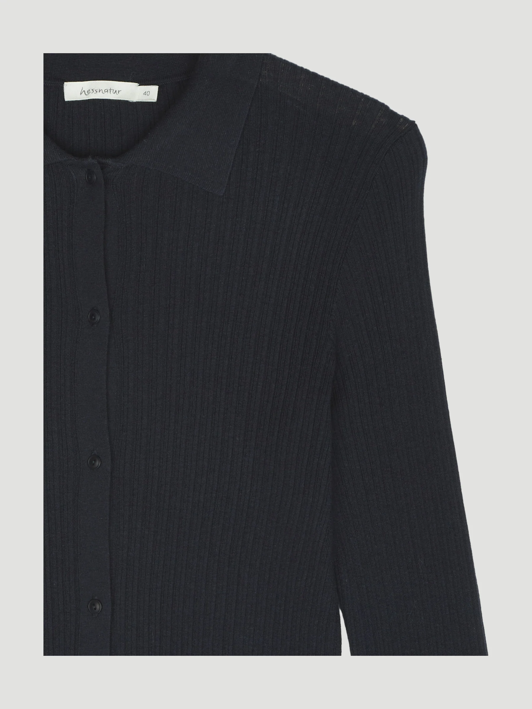 Second Hand Polo-Strickjacke aus Seide mit Baumwolle - Image 3