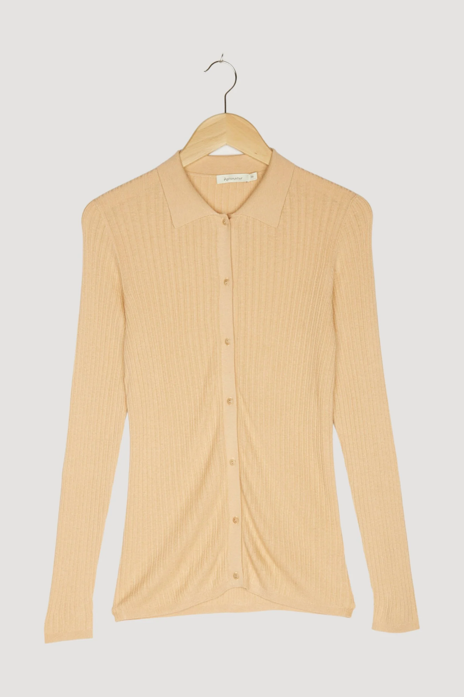Second Hand Polo-Strickjacke aus Seide mit Baumwolle - Image 4