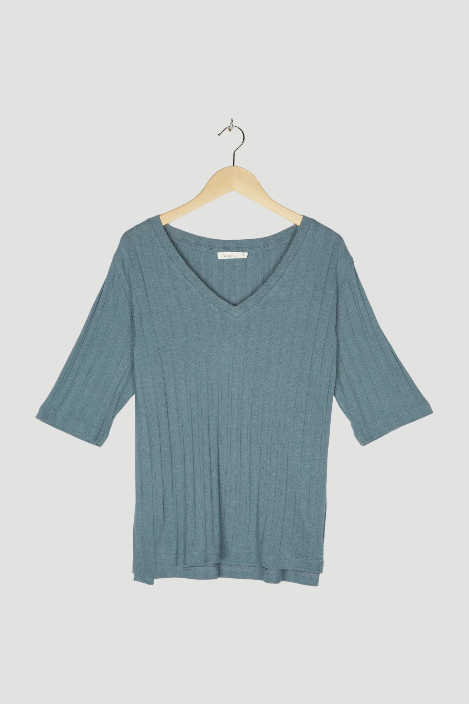 Second Hand Shirt aus Bio-Baumwolle mit Leinen