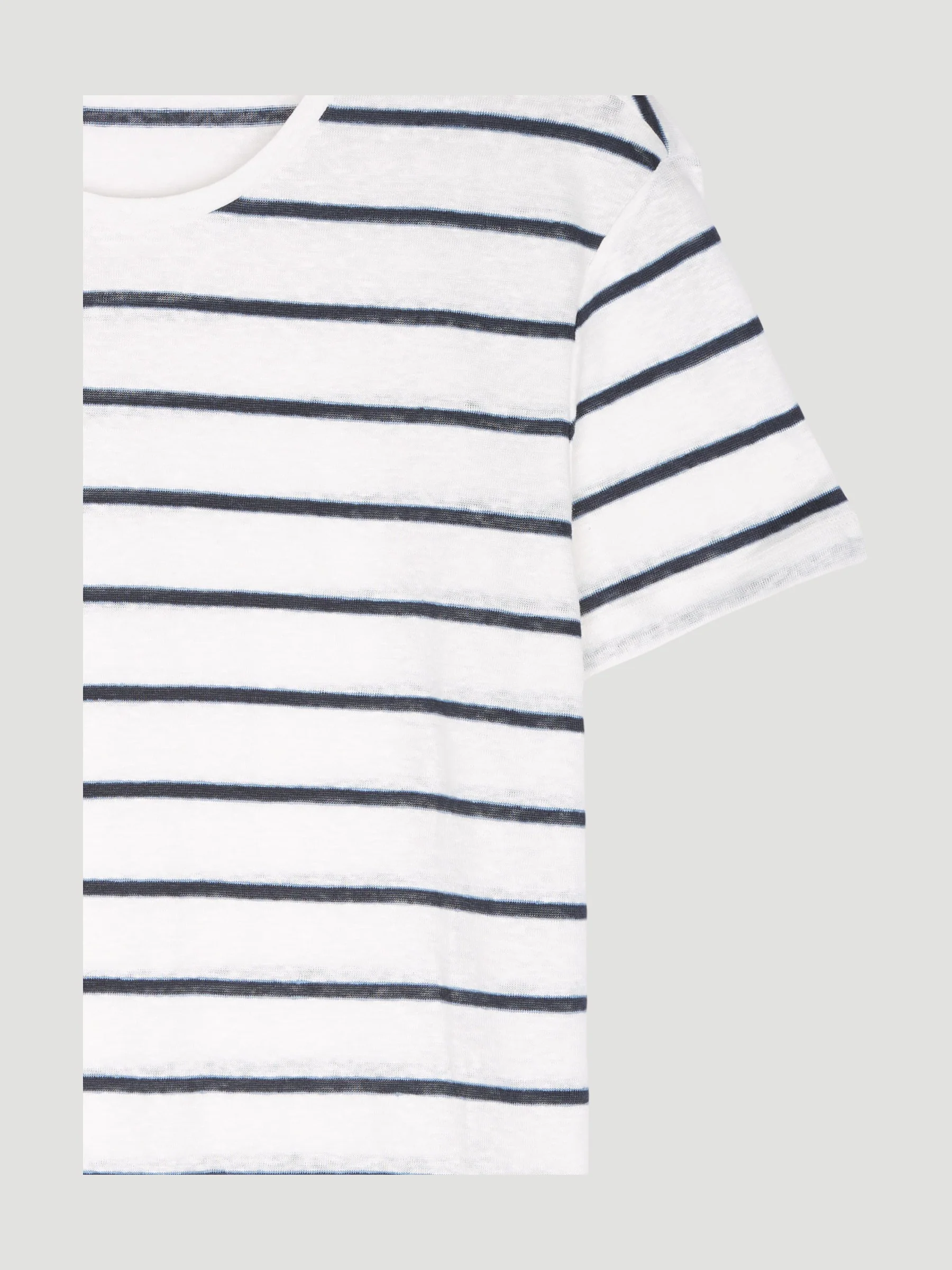 Secondhand Streifen-Shirt aus reinem Leinen - Image 11