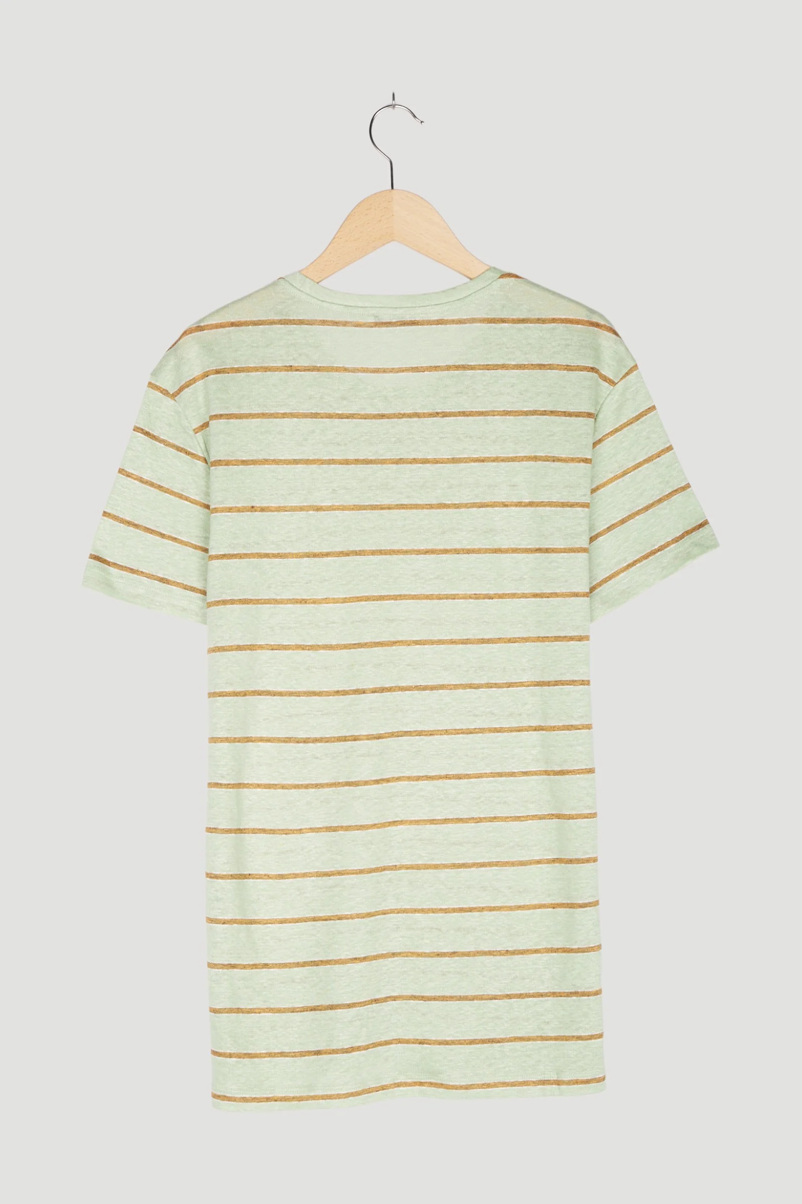 Secondhand Streifen-Shirt aus reinem Leinen - Image 5