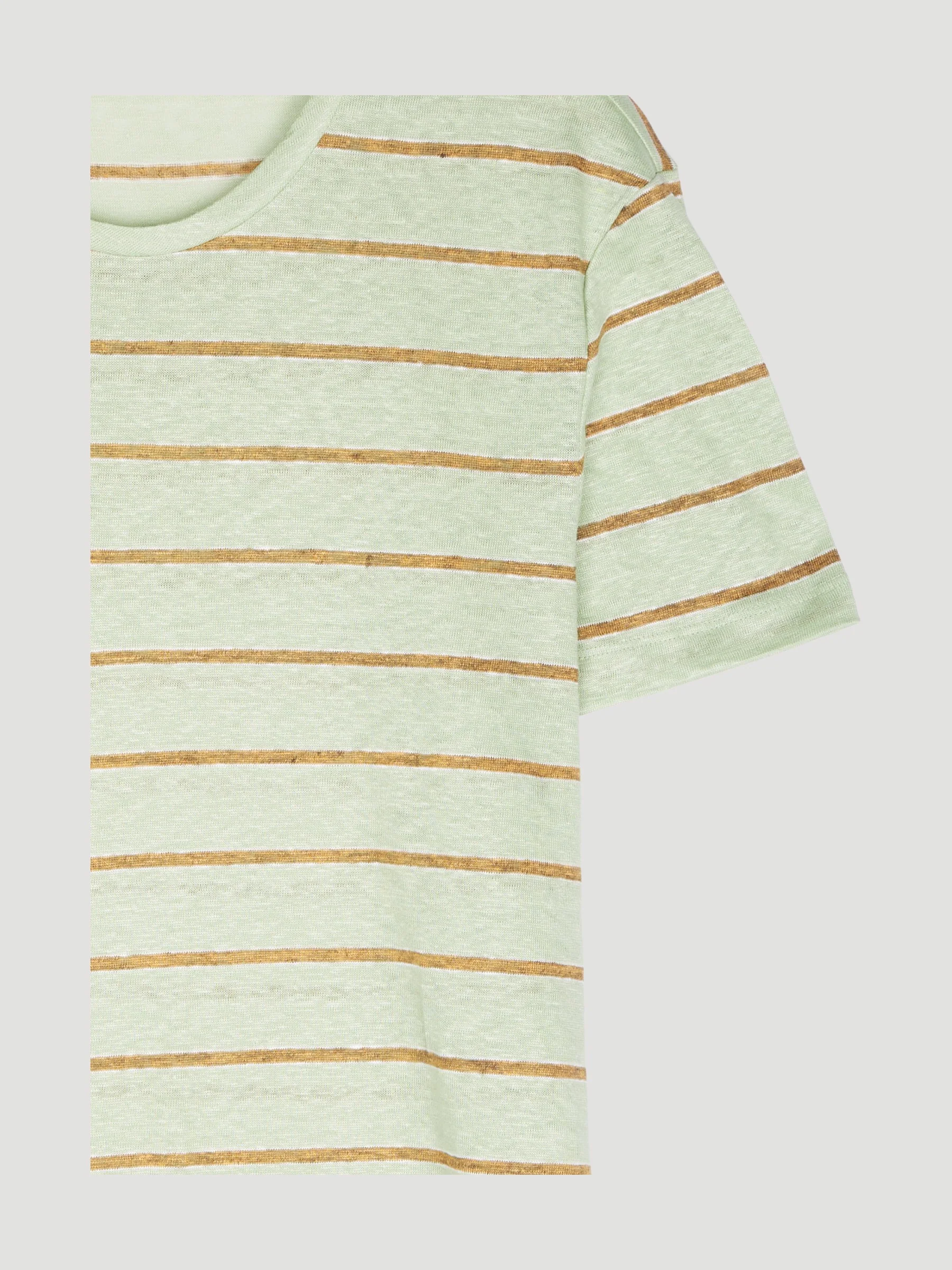 Secondhand Streifen-Shirt aus reinem Leinen - Image 6
