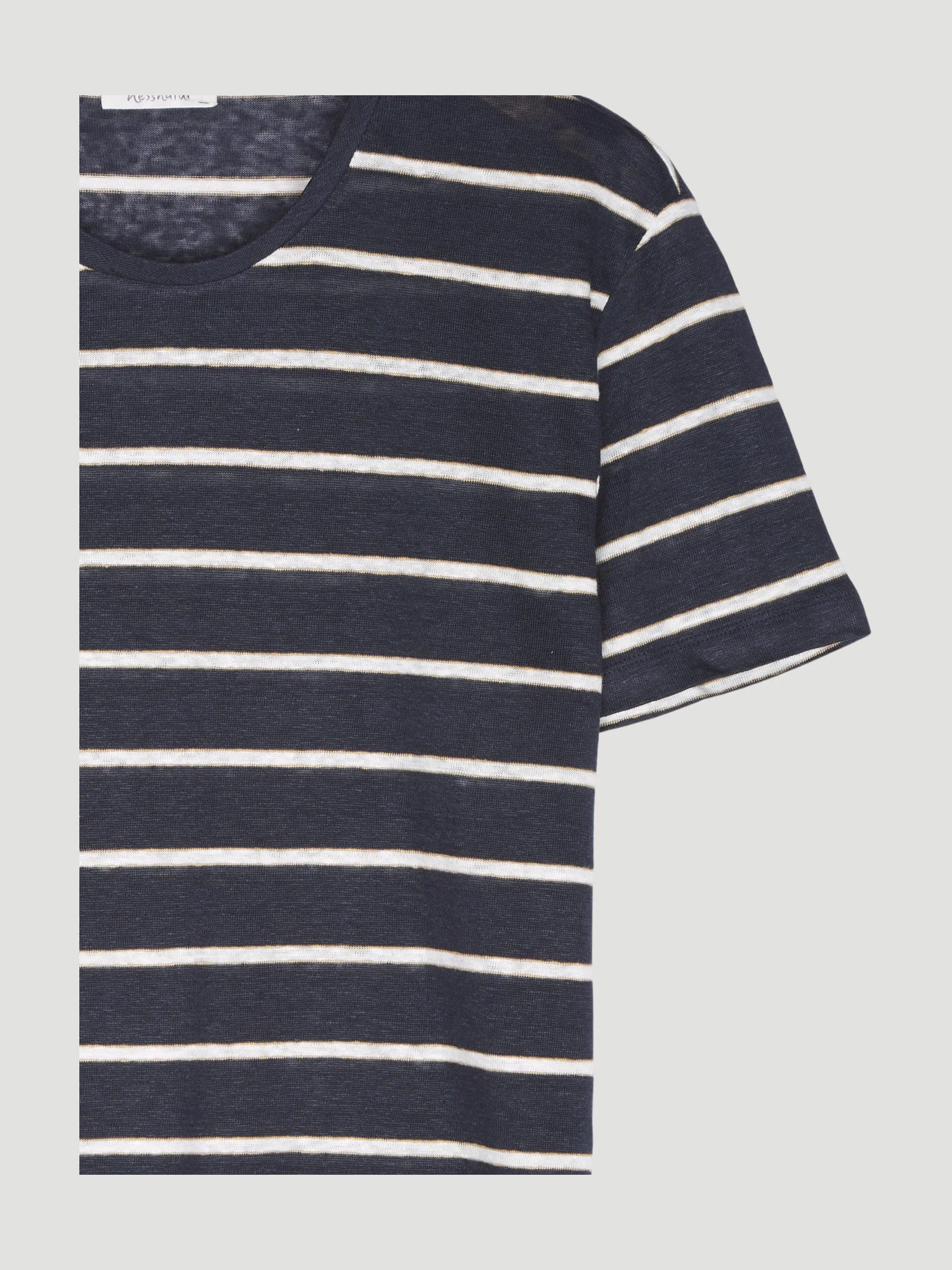 Secondhand Streifen-Shirt aus reinem Leinen - Image 9