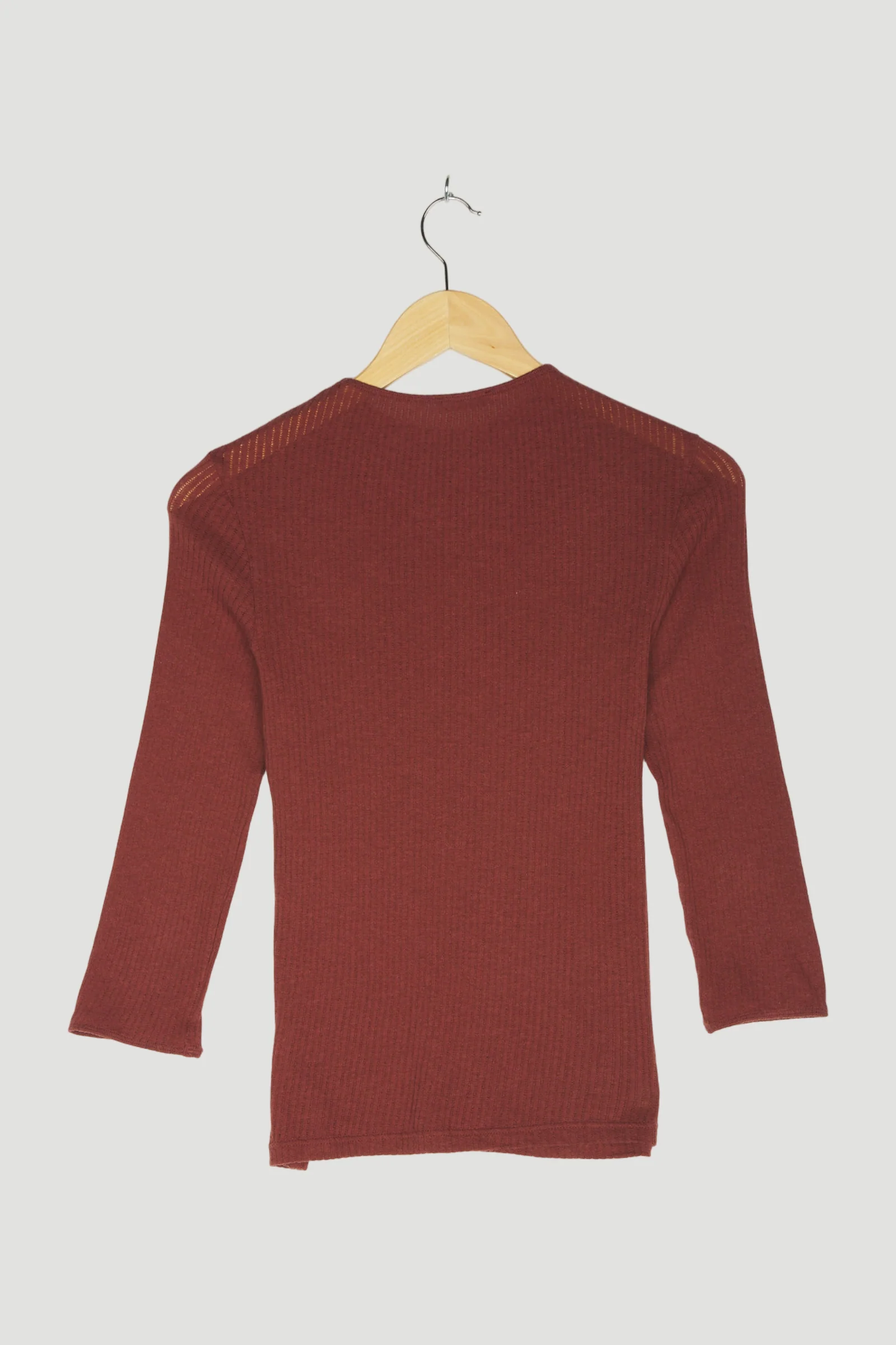 Secondhand Ajour-Shirt aus Bio-Baumwolle mit Schurwolle - Image 5