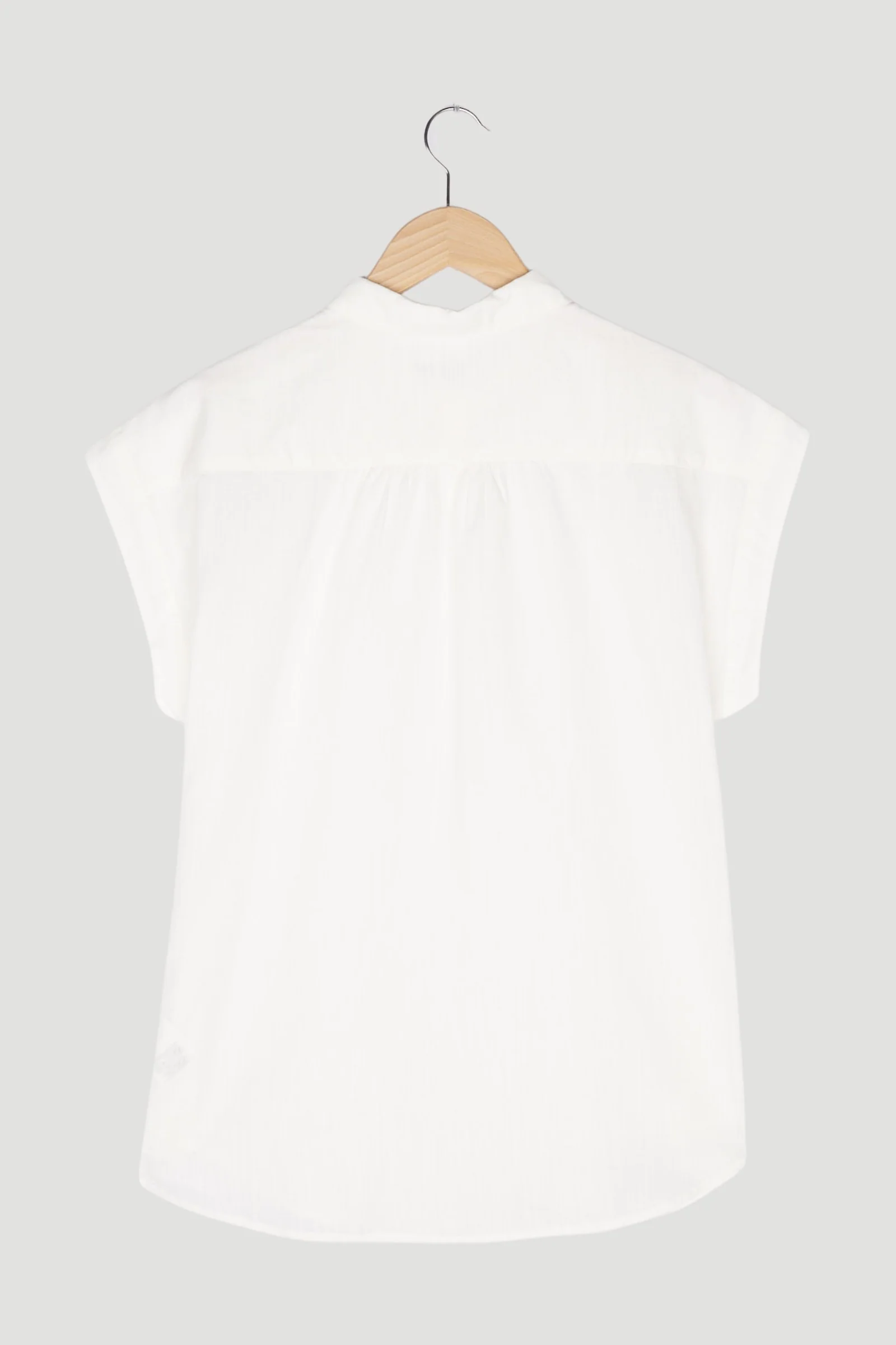 Secondhand Ärmellose Bluse aus Bio-Baumwolle mit Leinen - Image 5