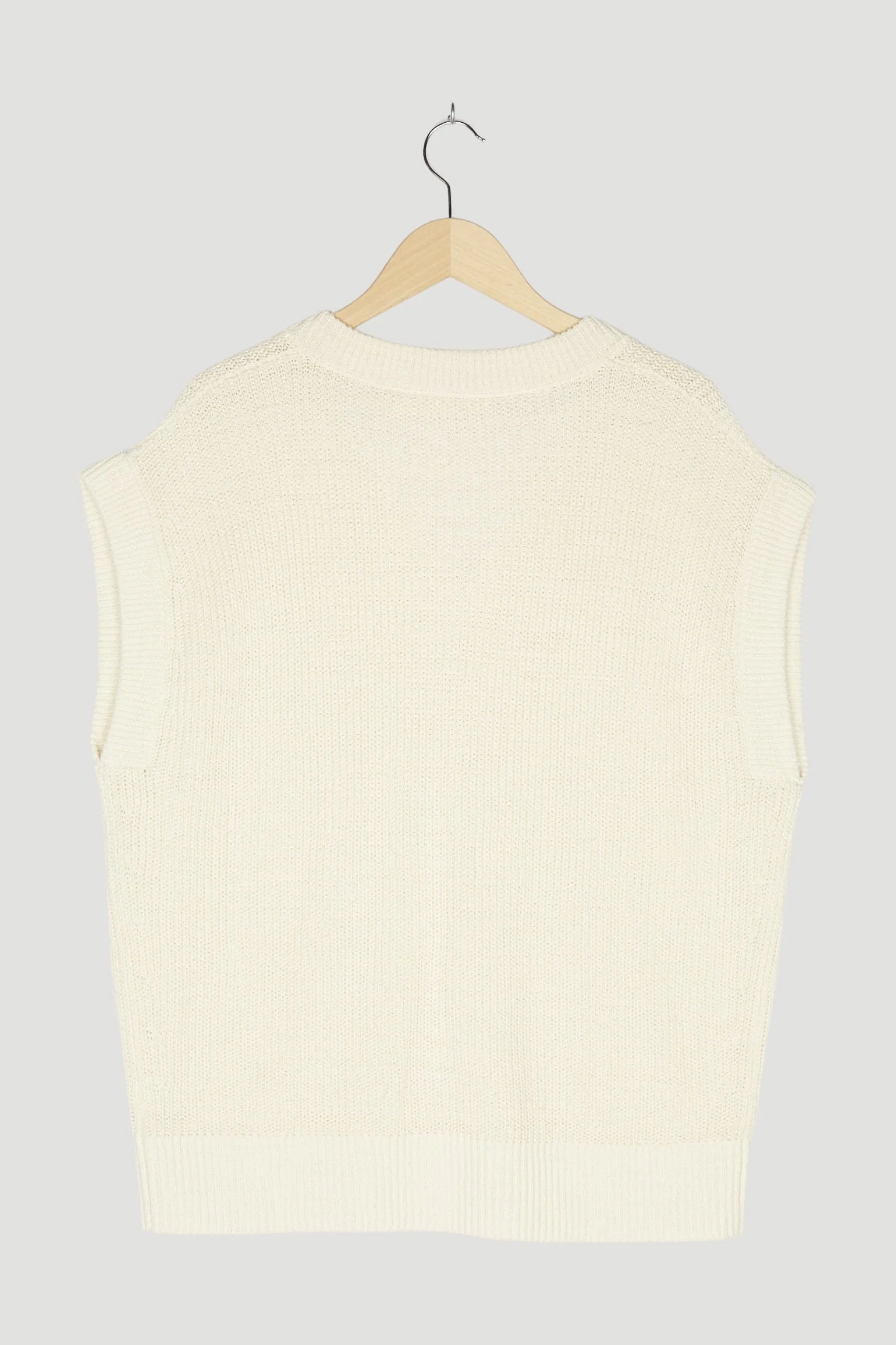 Secondhand Ärmelloser Pullover aus Leinen mit Bio-Baumwolle - Image 2