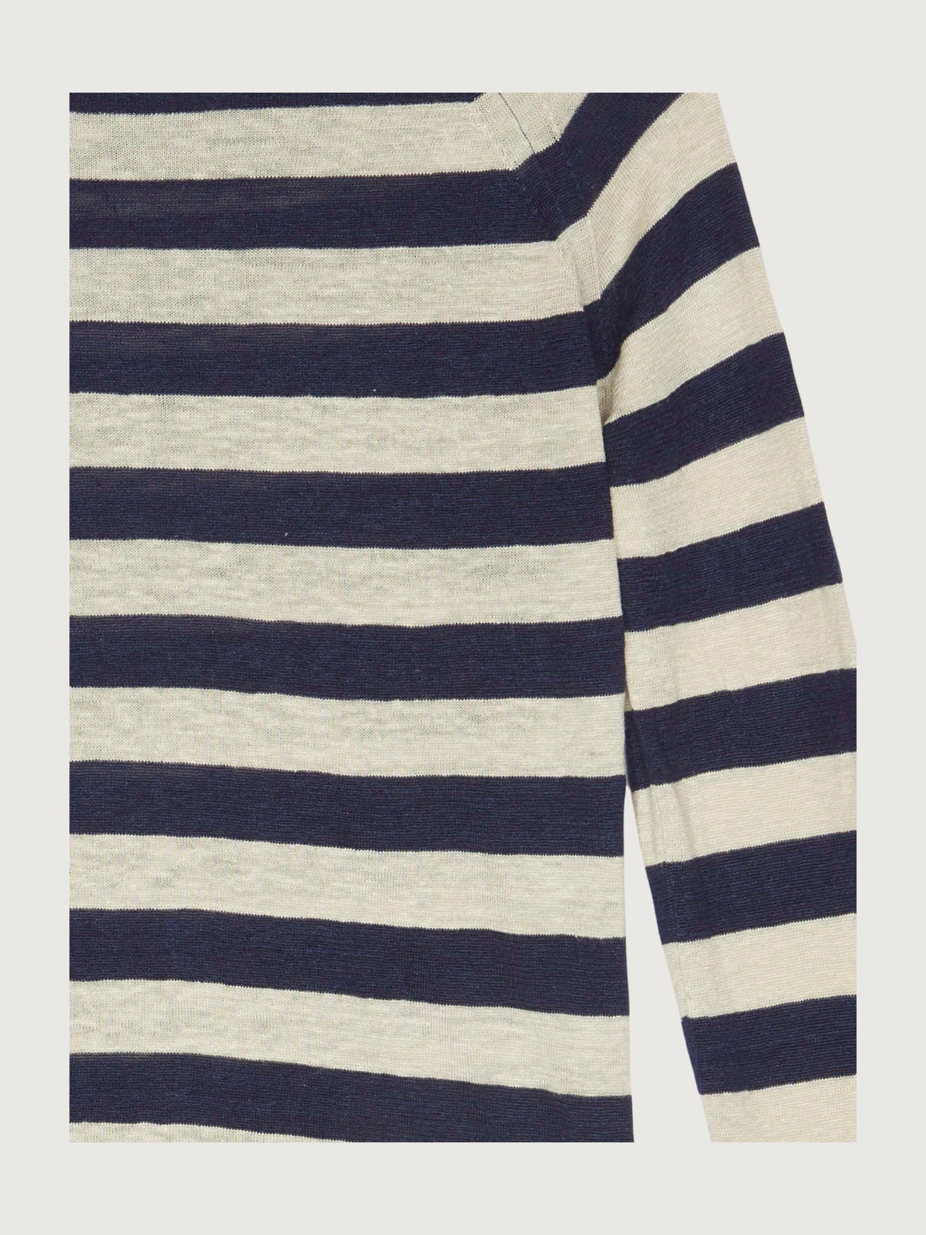 Secondhand Blockstreifen-Pullover aus Leinen mit Seide - Image 3