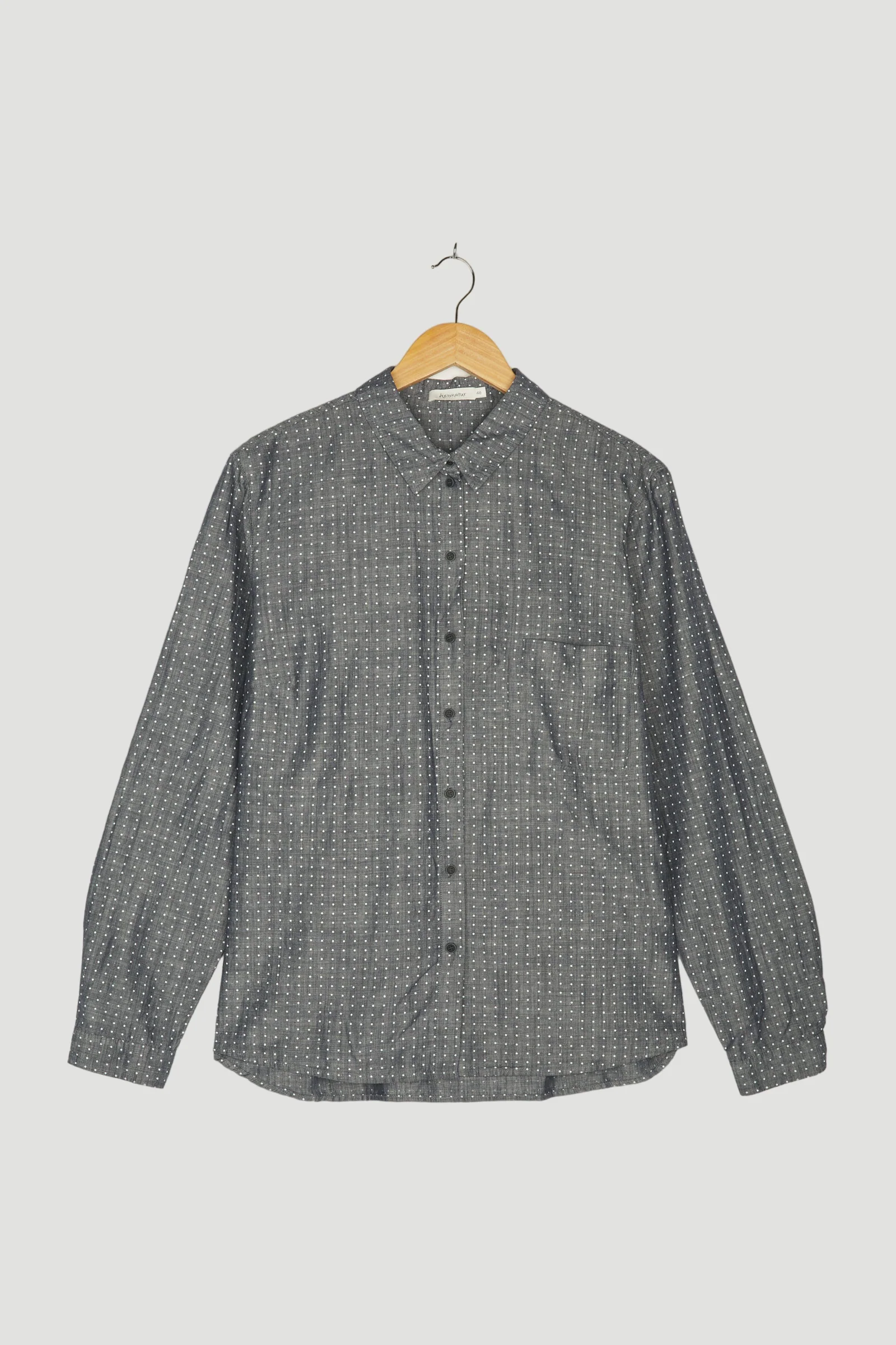 Secondhand Bluse aus Bio-Baumwolle mit Leinen