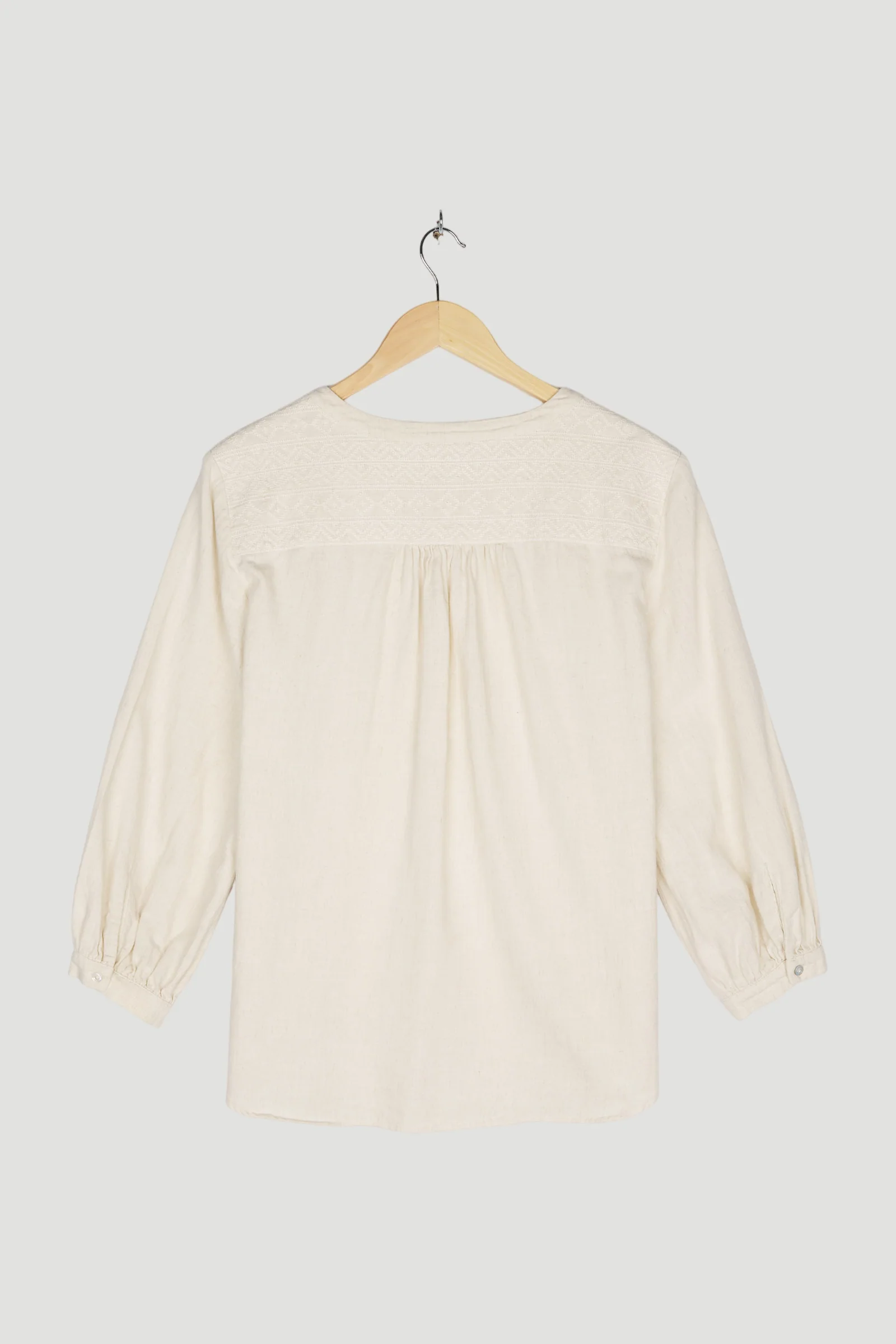 Secondhand Bluse aus Bio-Baumwolle mit Leinen - Image 2