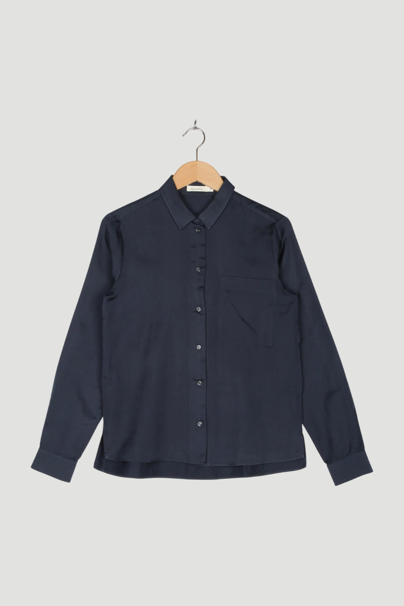 Secondhand Bluse aus Bio-Baumwolle mit Seide