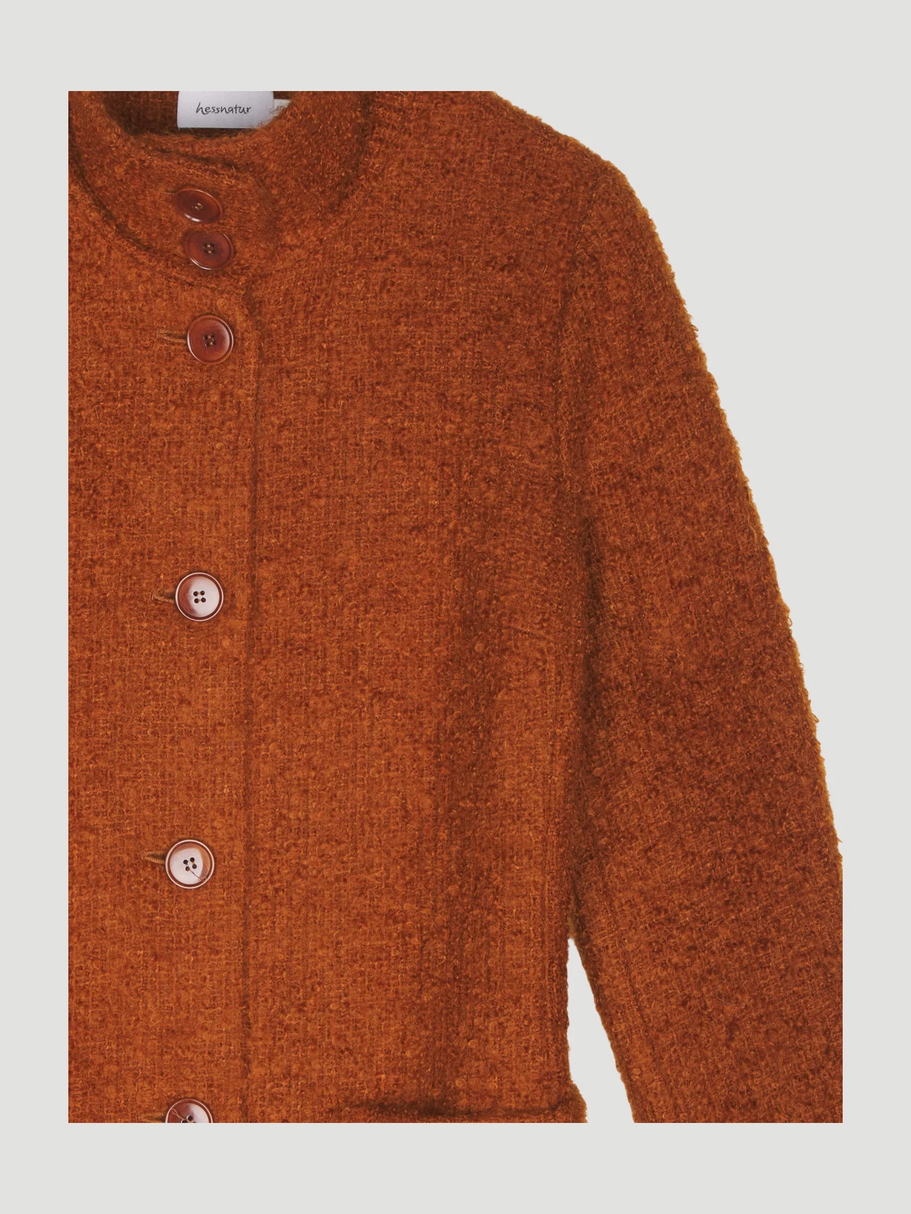 Secondhand Bouclé-Mantel aus Mohair mit Schurwolle - Image 3
