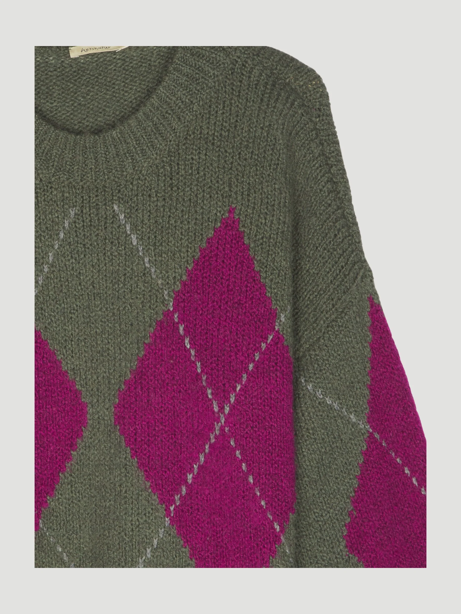 Secondhand Damen Argyle-Pullover aus Schurwolle mit Alpaka - Image 3