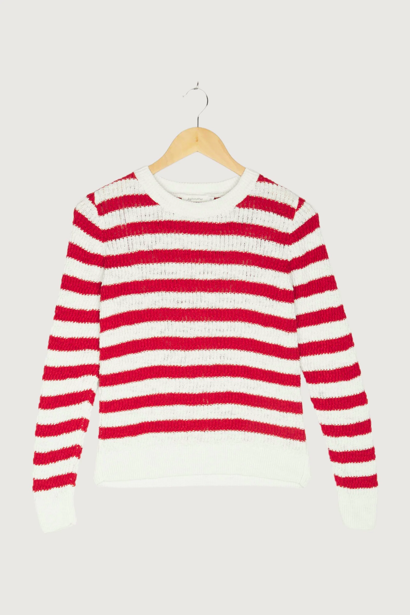 Secondhand Damen Blockstreifen-Pullover aus reiner Bio-Baumwolle - Image 13