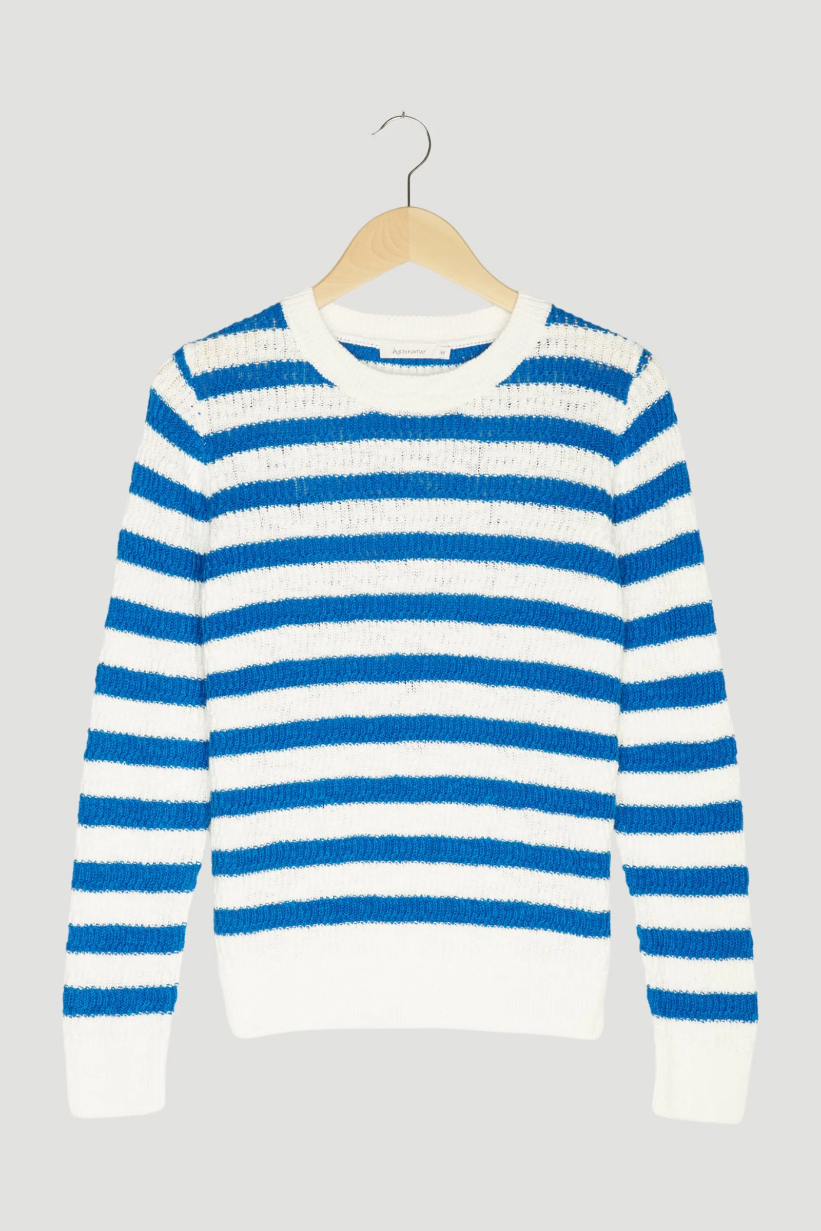 Secondhand Damen Blockstreifen-Pullover aus reiner Bio-Baumwolle - Image 4