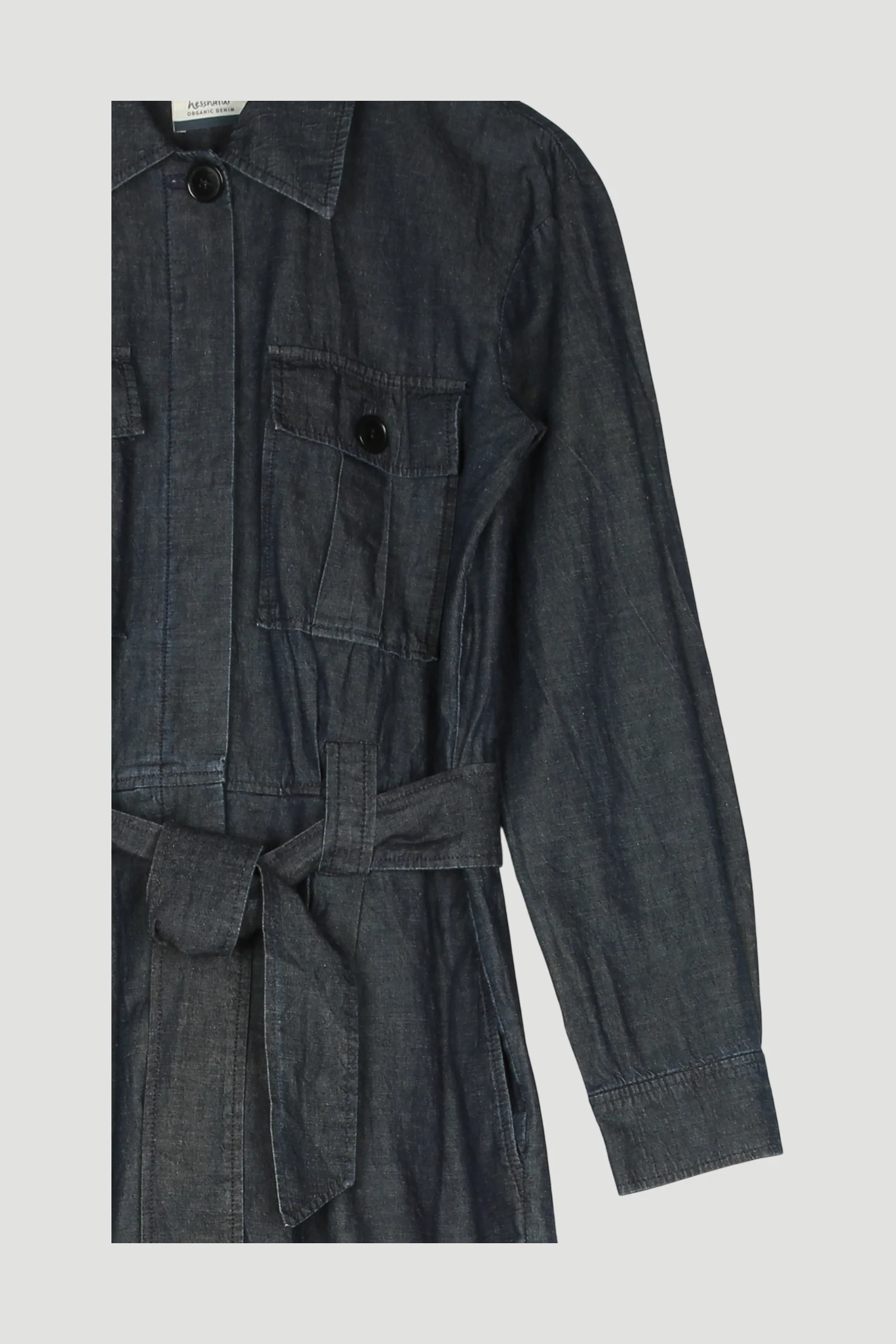 Secondhand Damen Jeans-Overall aus Bio-Baumwolle mit Leinen - Image 3