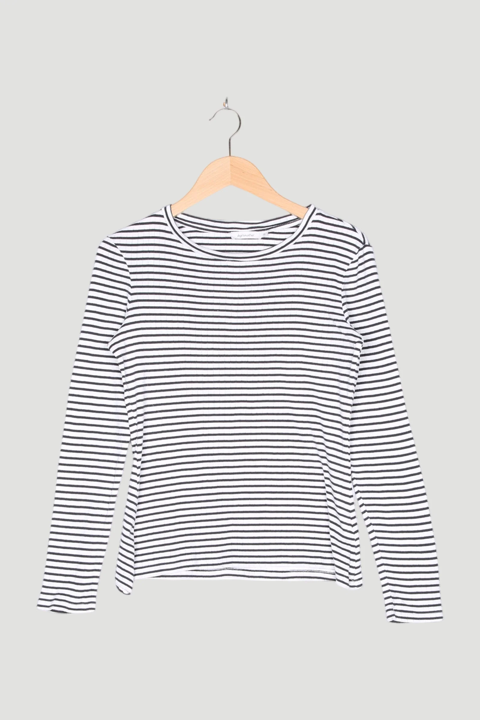 Secondhand Damen Langarm-Ringelshirt aus reiner Bio-Baumwolle