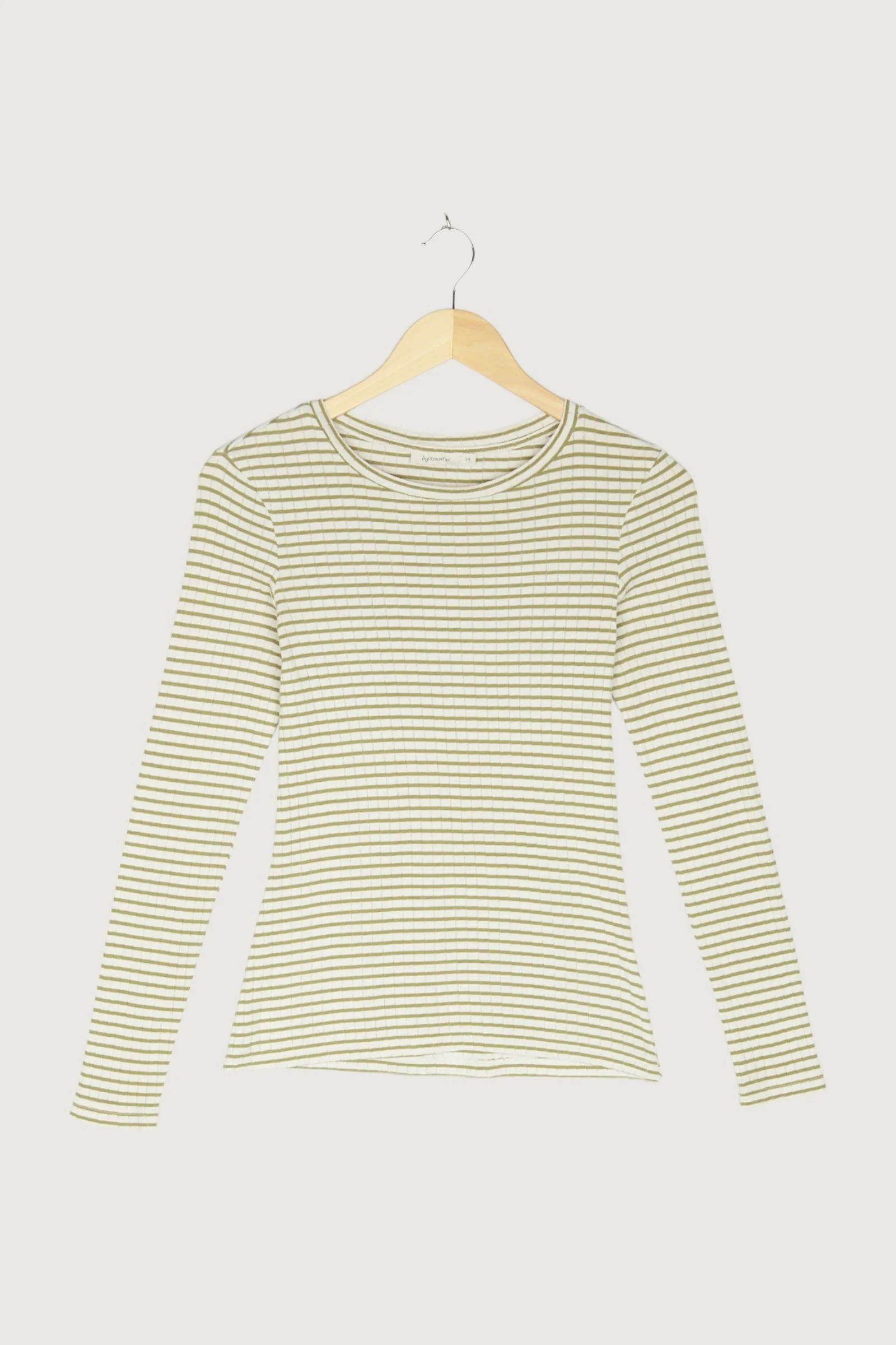 Secondhand Damen Langarm-Ringelshirt aus reiner Bio-Baumwolle - Image 10