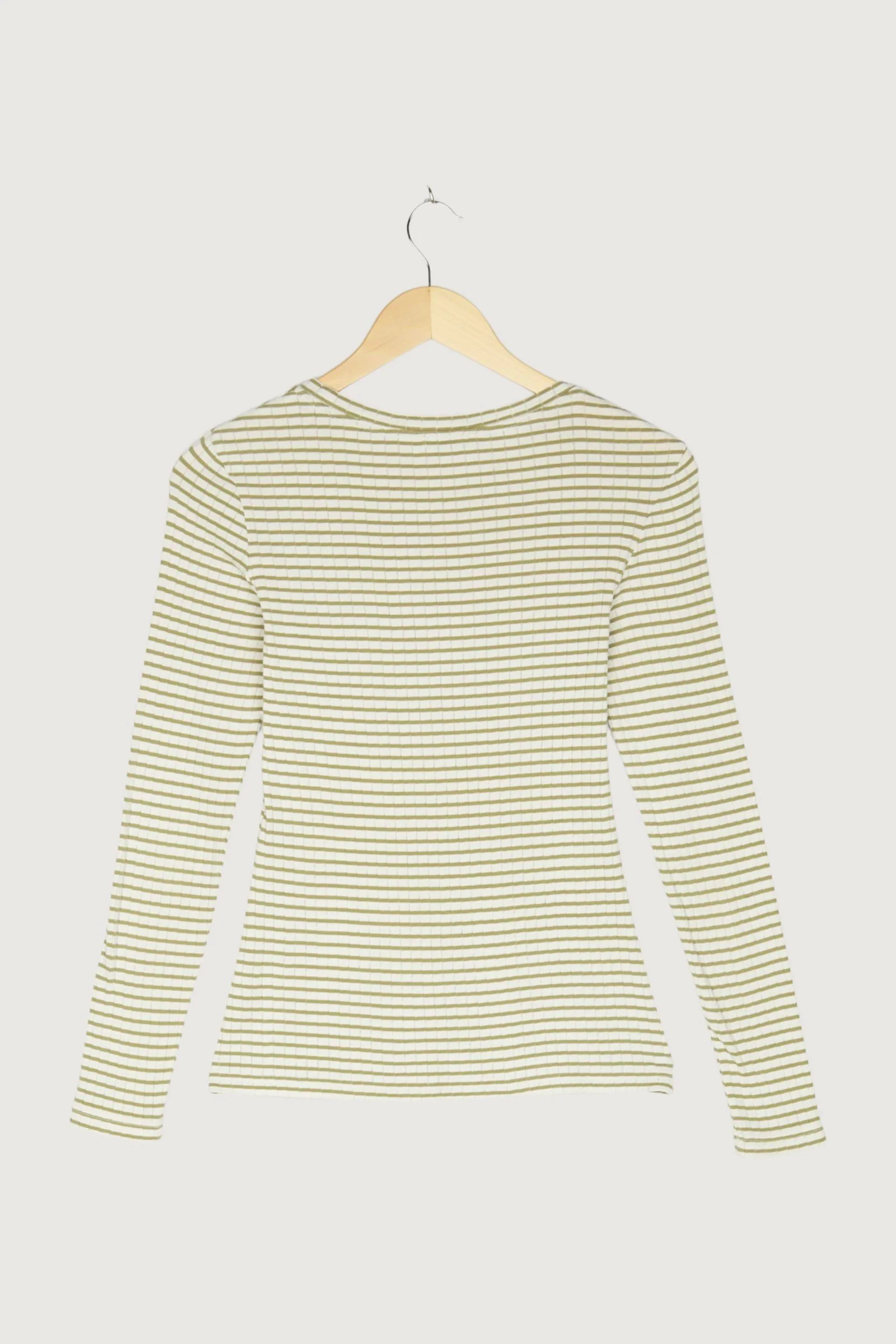 Secondhand Damen Langarm-Ringelshirt aus reiner Bio-Baumwolle - Image 11