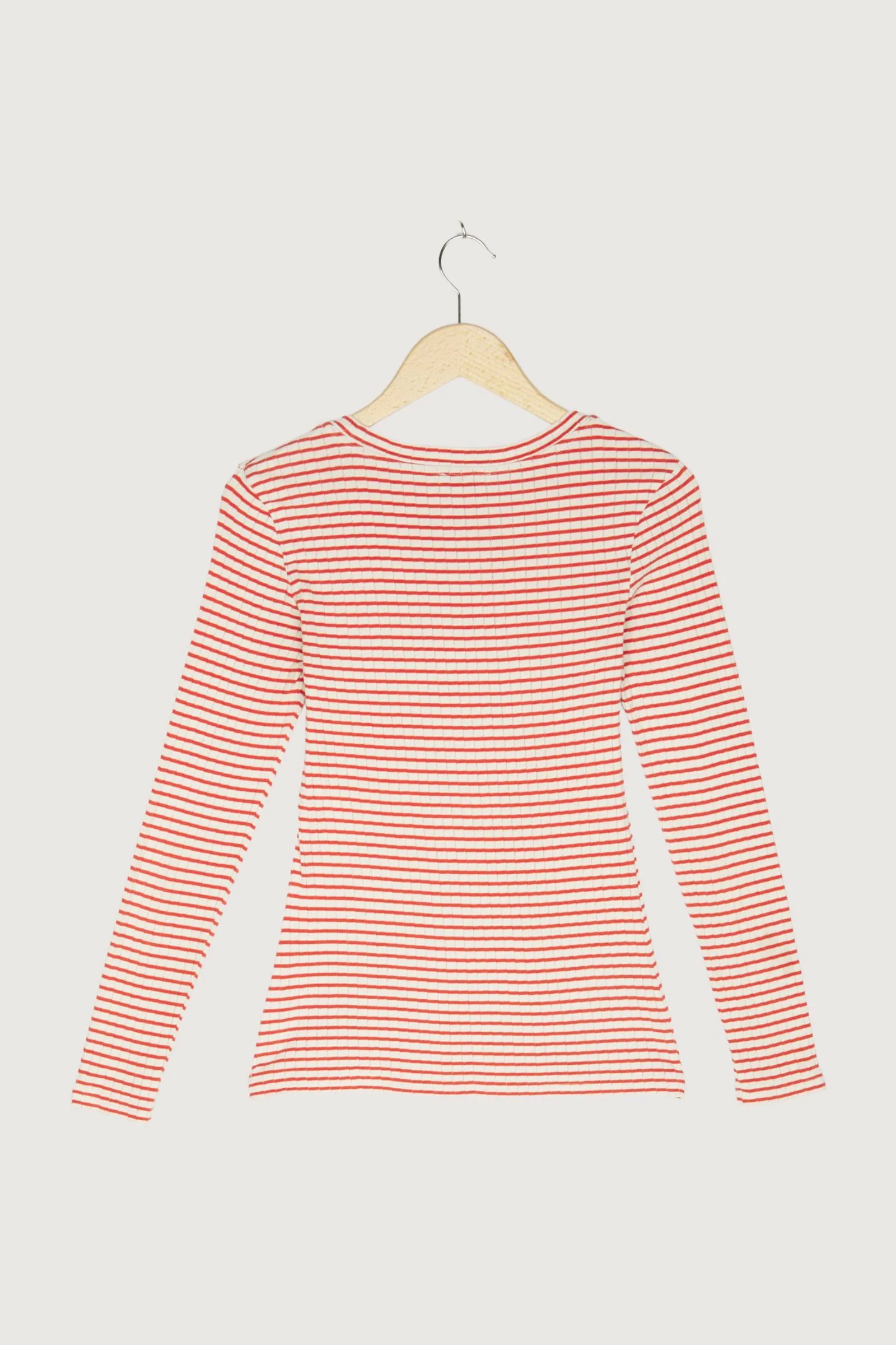Secondhand Damen Langarm-Ringelshirt aus reiner Bio-Baumwolle - Image 14
