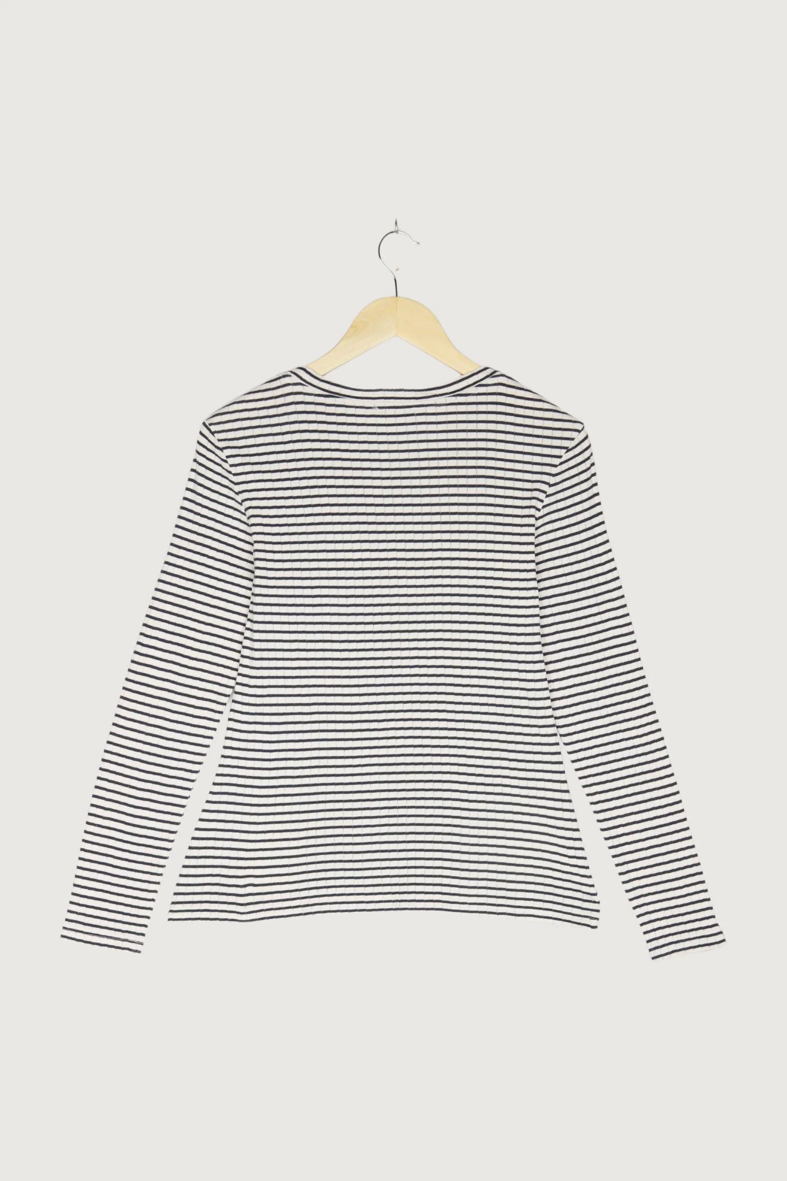Secondhand Damen Langarm-Ringelshirt aus reiner Bio-Baumwolle - Image 17