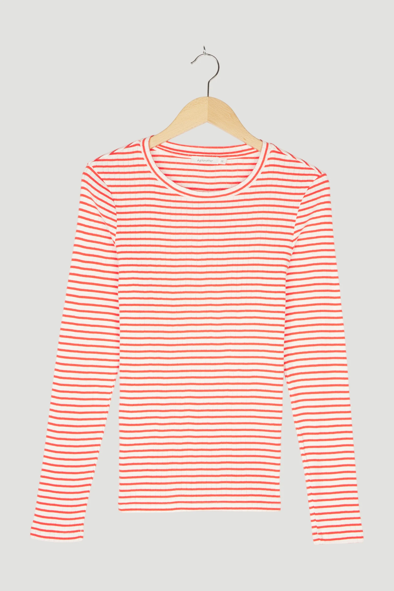 Secondhand Damen Langarm-Ringelshirt aus reiner Bio-Baumwolle - Image 4