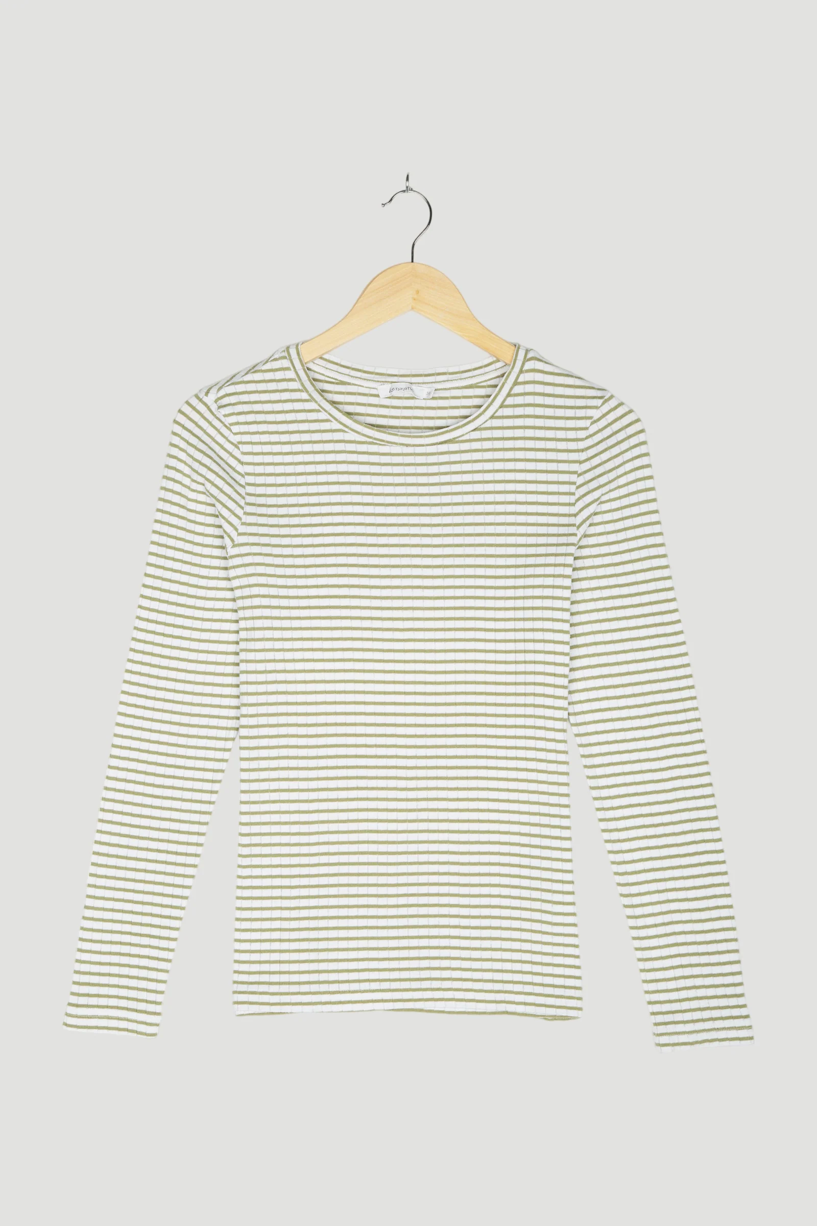 Secondhand Damen Langarm-Ringelshirt aus reiner Bio-Baumwolle - Image 6