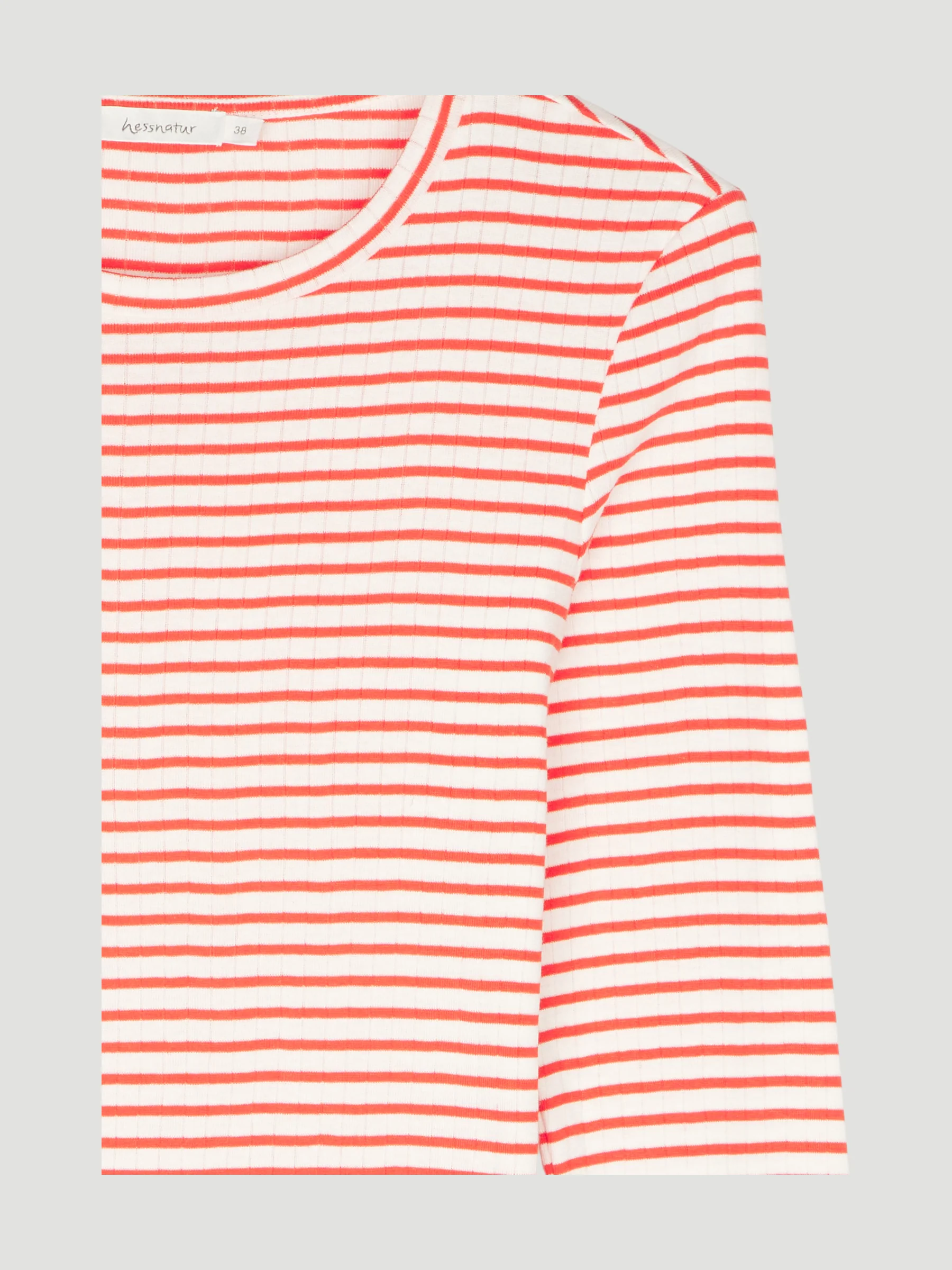 Secondhand Damen Langarm-Ringelshirt aus reiner Bio-Baumwolle - Image 7