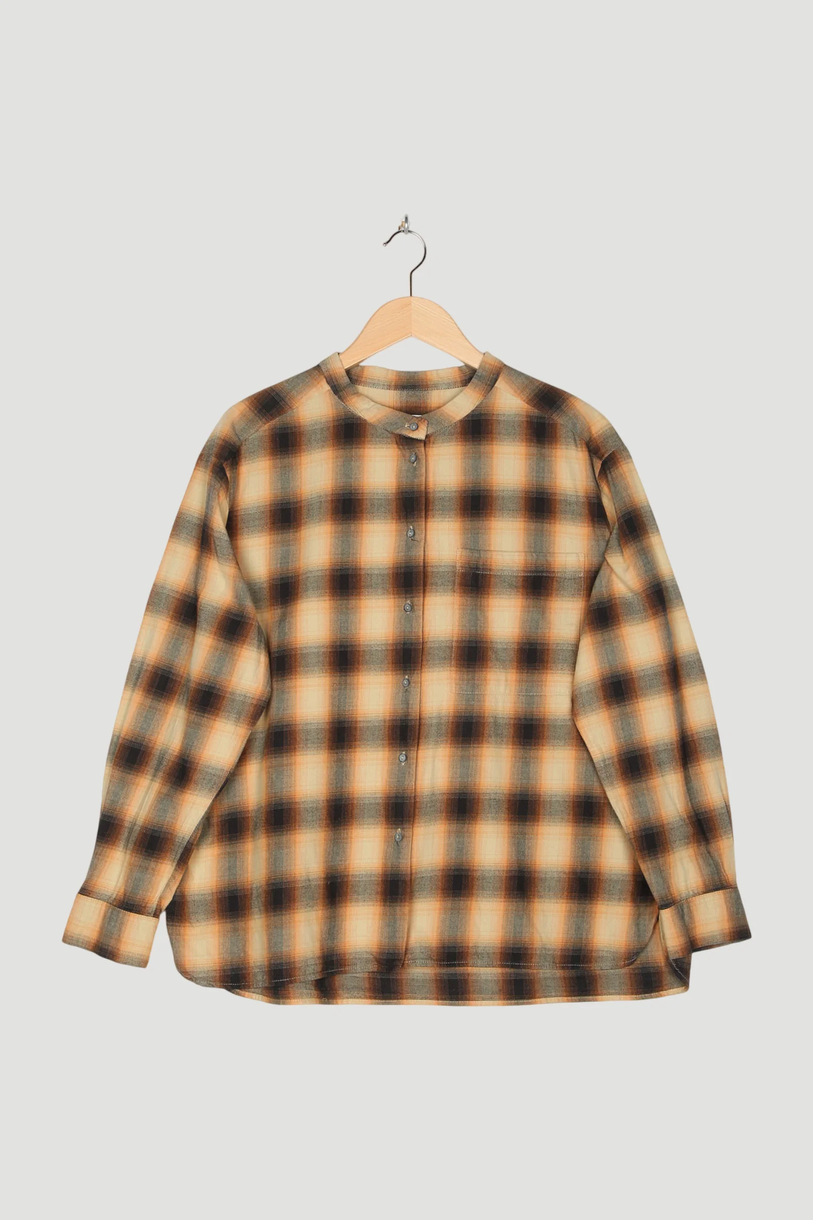 Secondhand Flanell-Bluse aus reiner Bio-Baumwolle