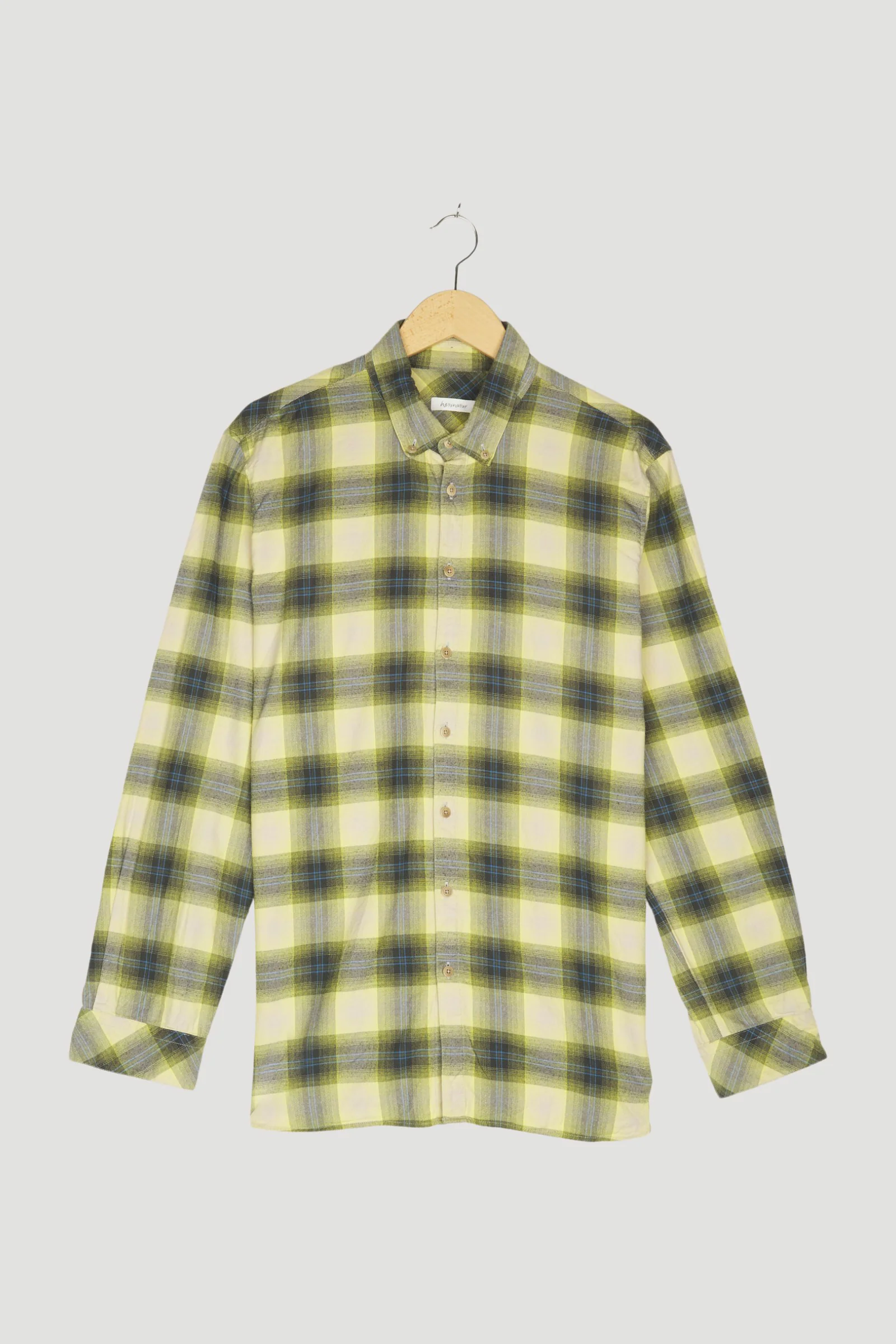 Secondhand Flanell-Karohemd Regular Fit aus reiner Bio-Baumwolle