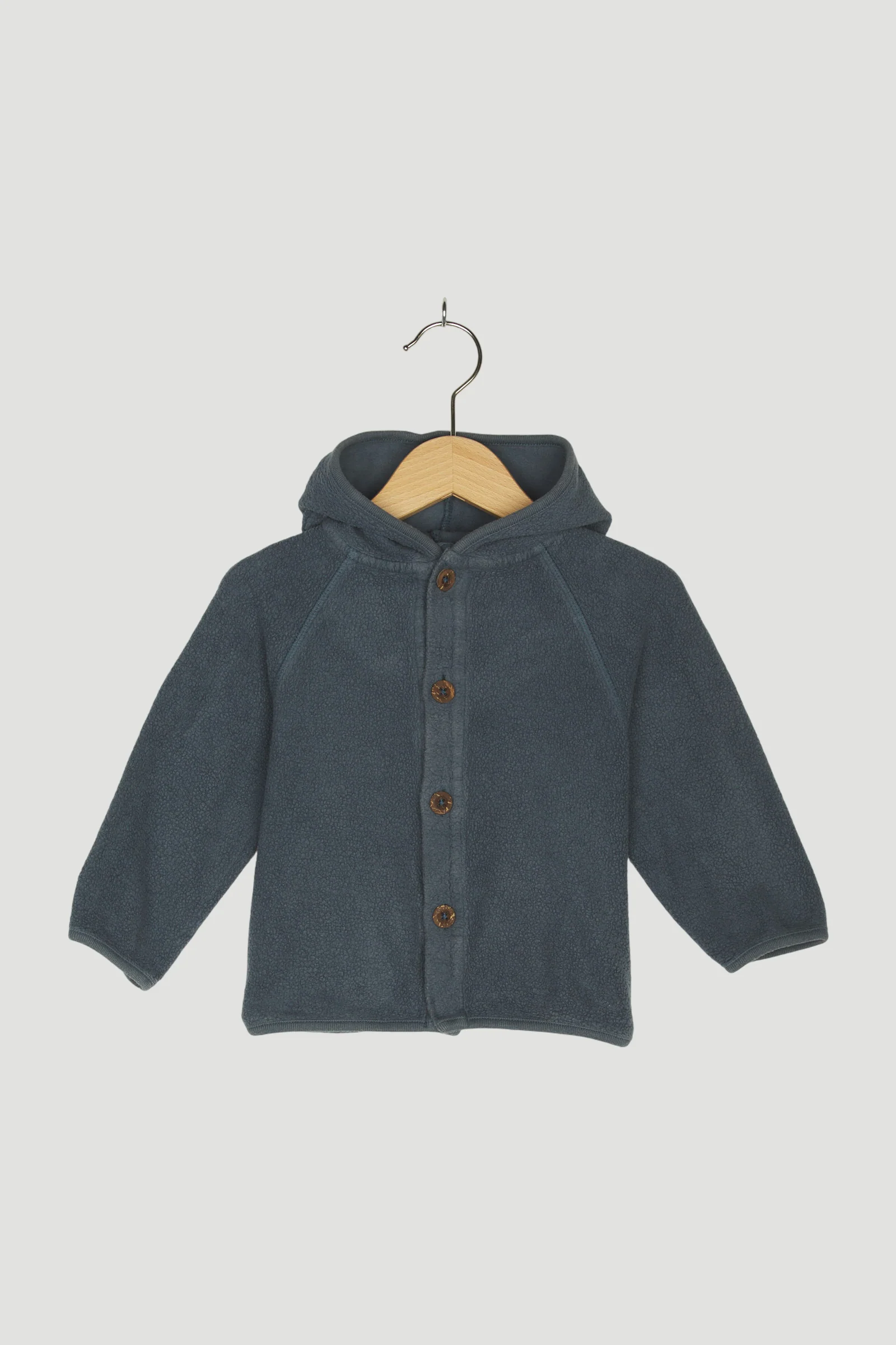 Secondhand Fleece-Jacke aus reiner Bio-Baumwolle