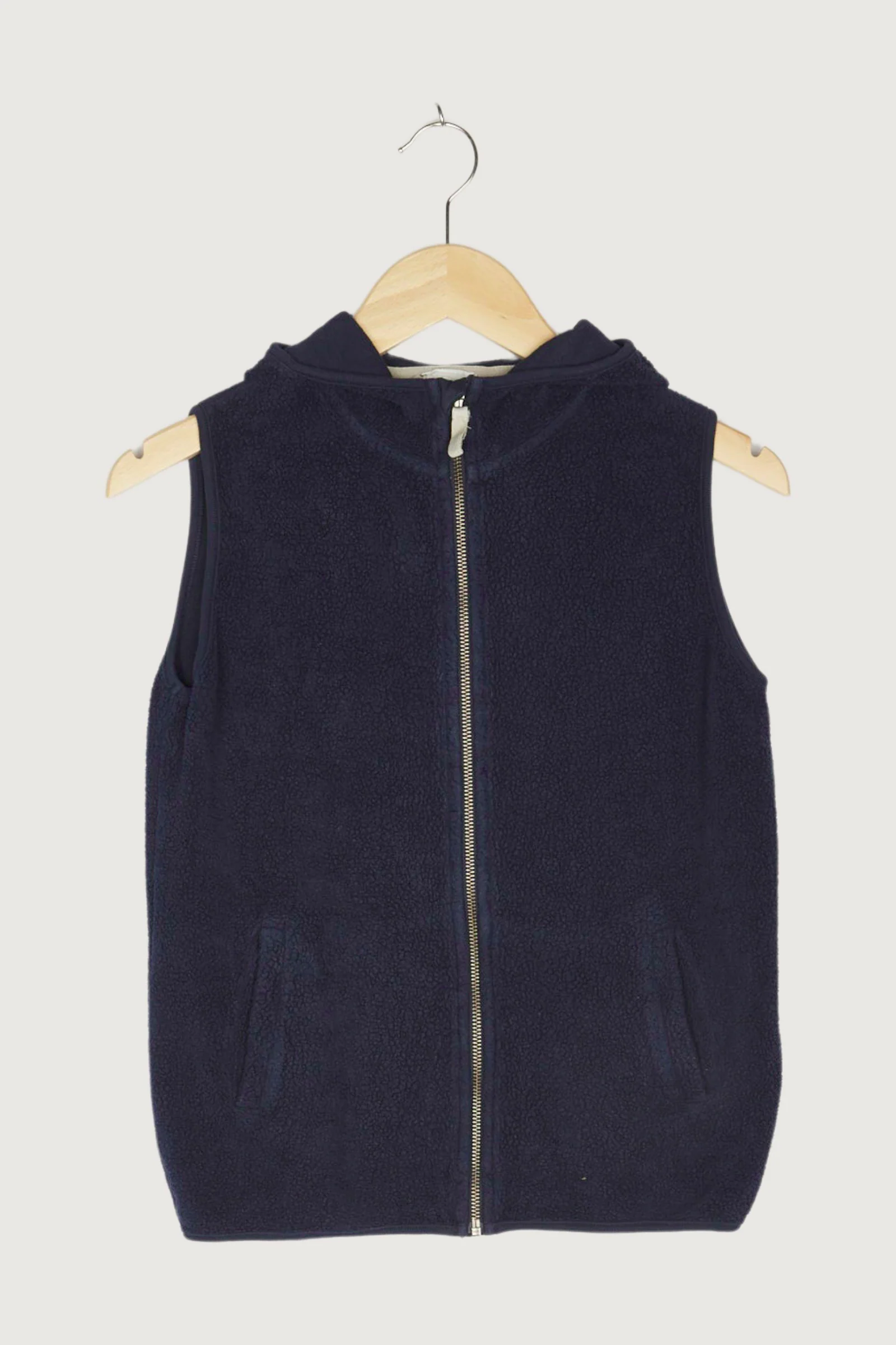 Secondhand Fleece-Weste aus reiner Bio-Baumwolle