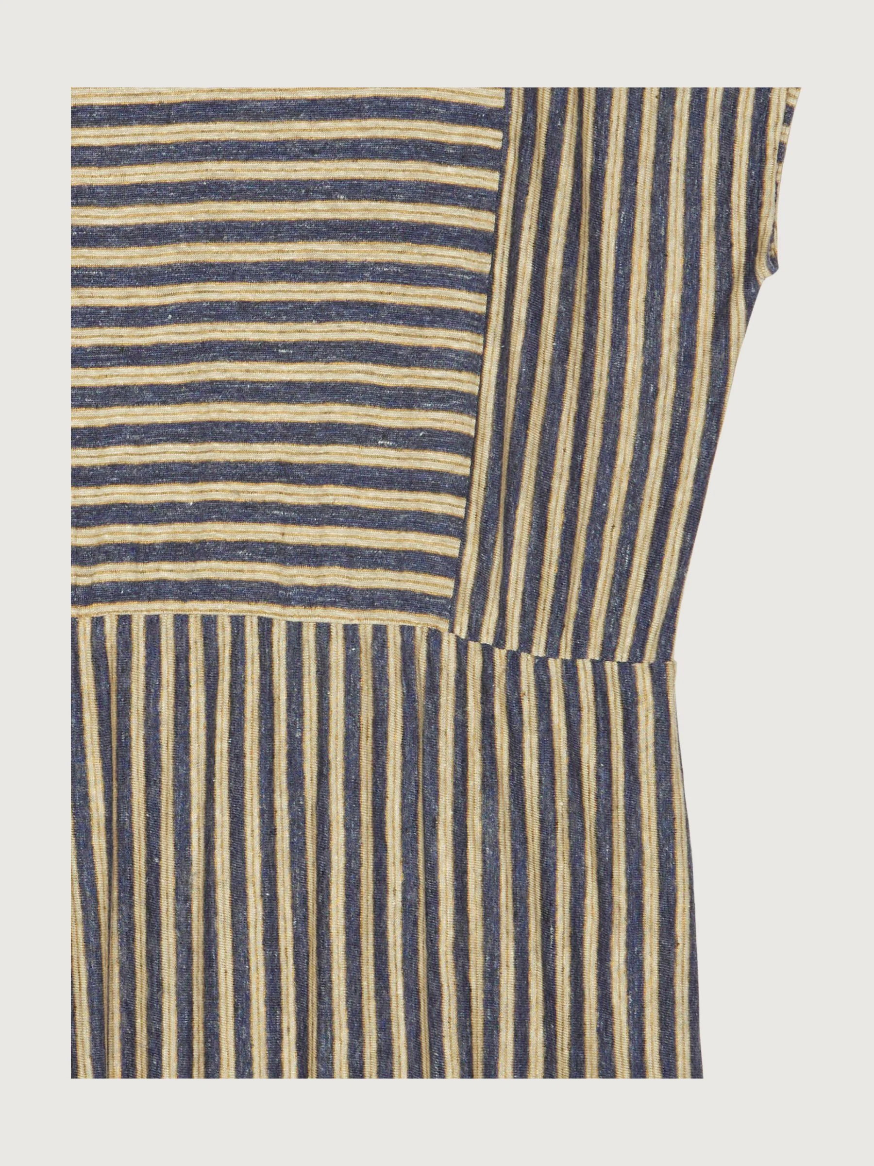 Secondhand Gestreiftes Kleid aus reinem Leinen - Image 15