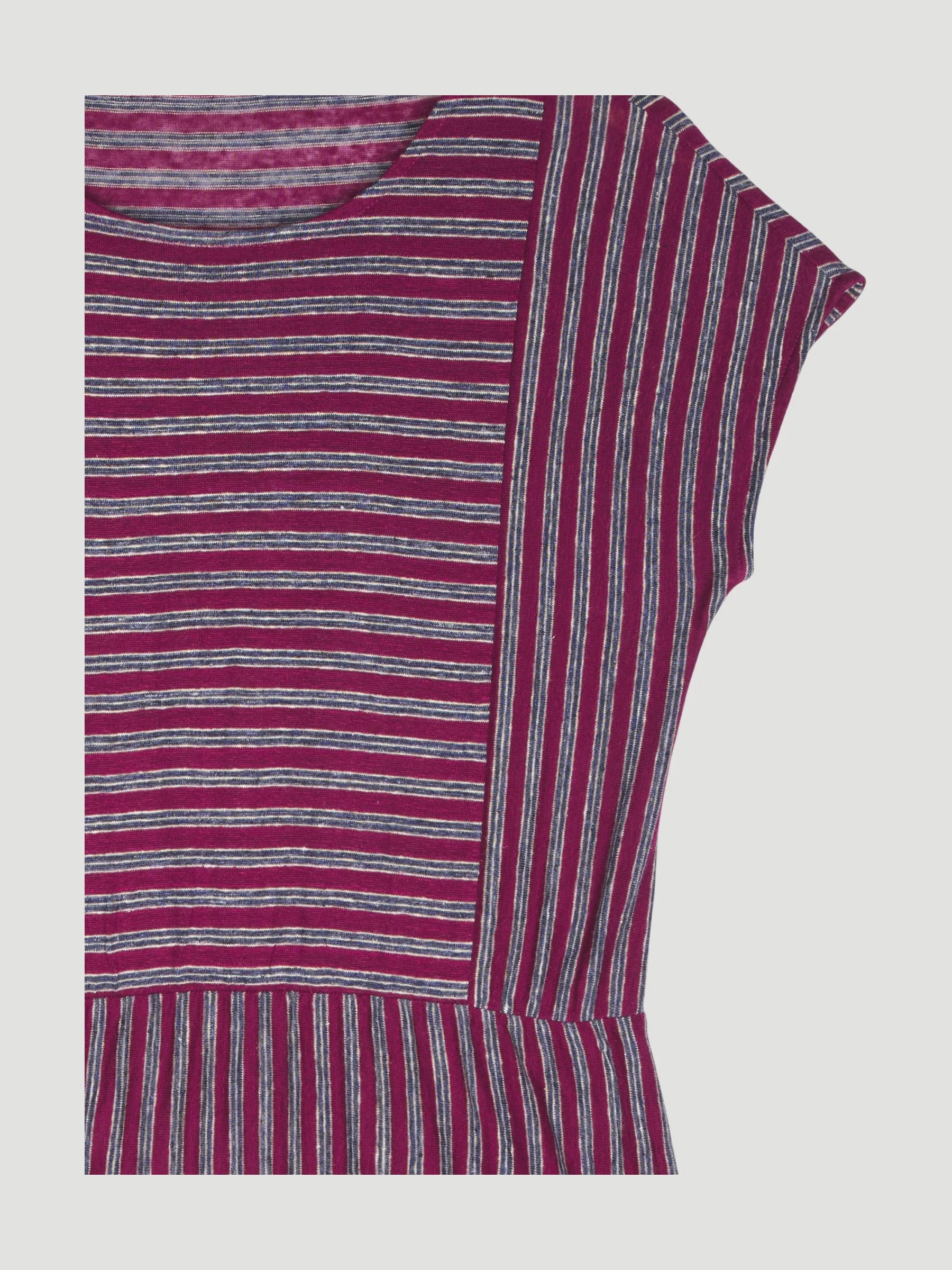 Secondhand Gestreiftes Kleid aus reinem Leinen - Image 3