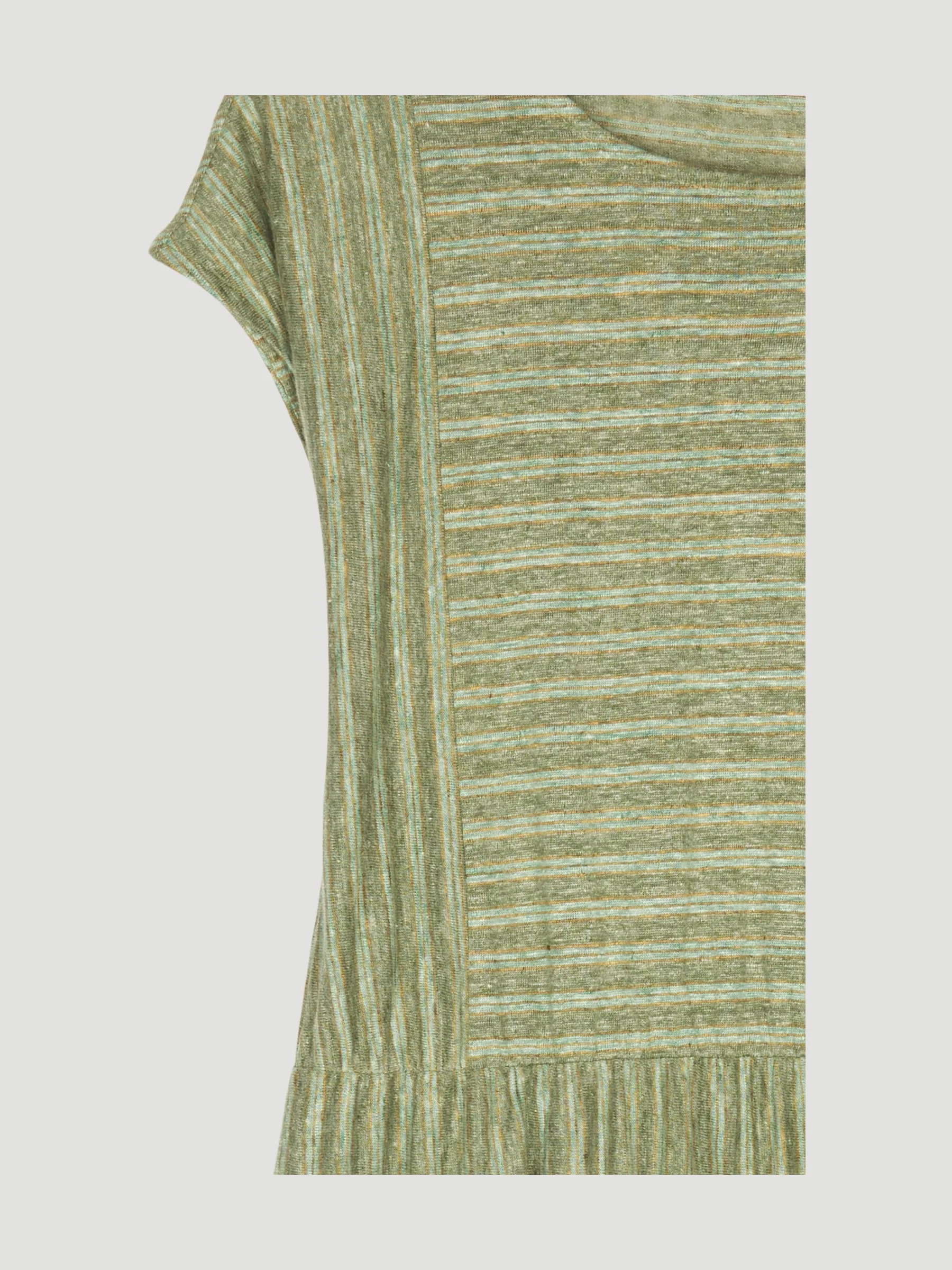 Secondhand Gestreiftes Kleid aus reinem Leinen - Image 7