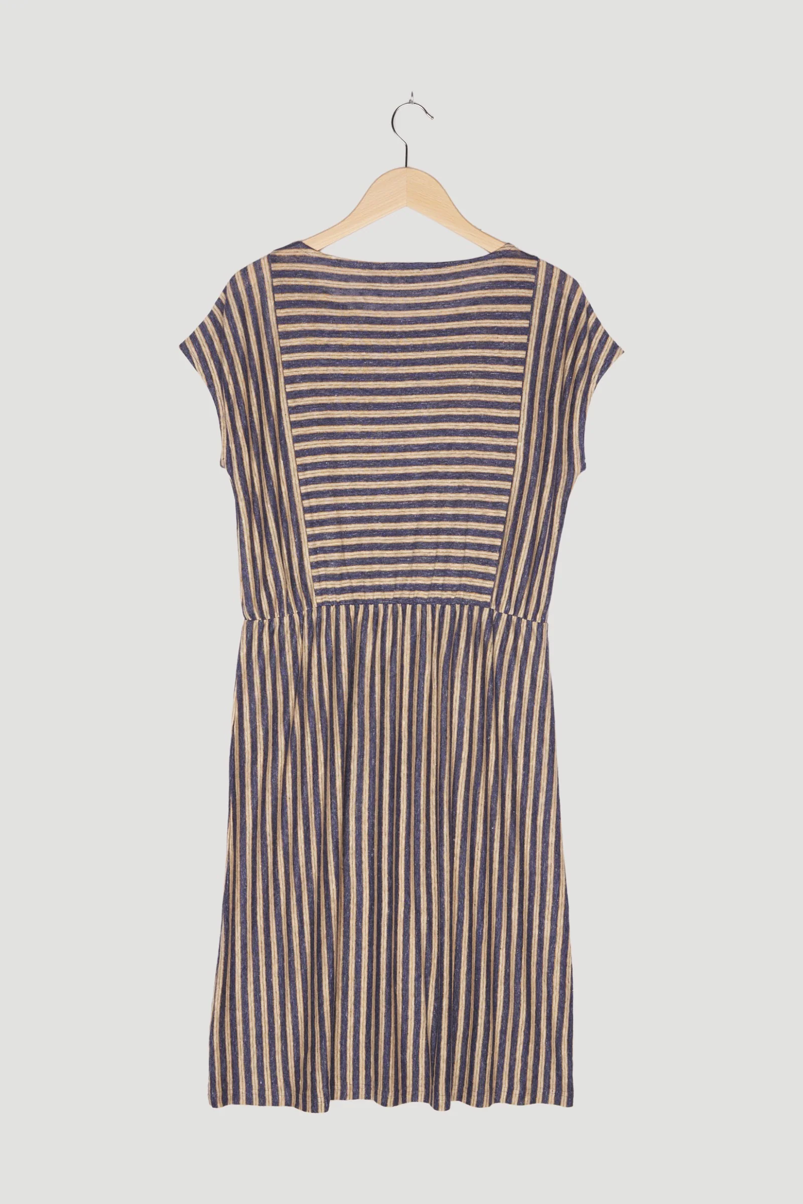 Secondhand Gestreiftes Kleid aus reinem Leinen - Image 8