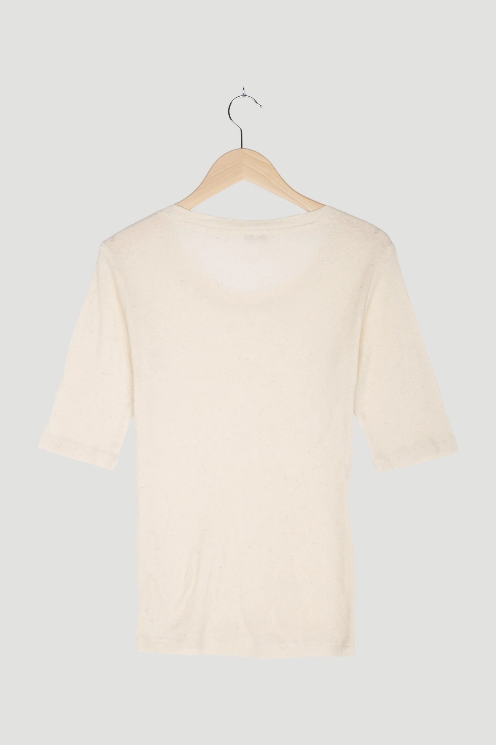 Secondhand Halbarmshirt aus Bio-Baumwolle mit Seide und Leinen - Image 2