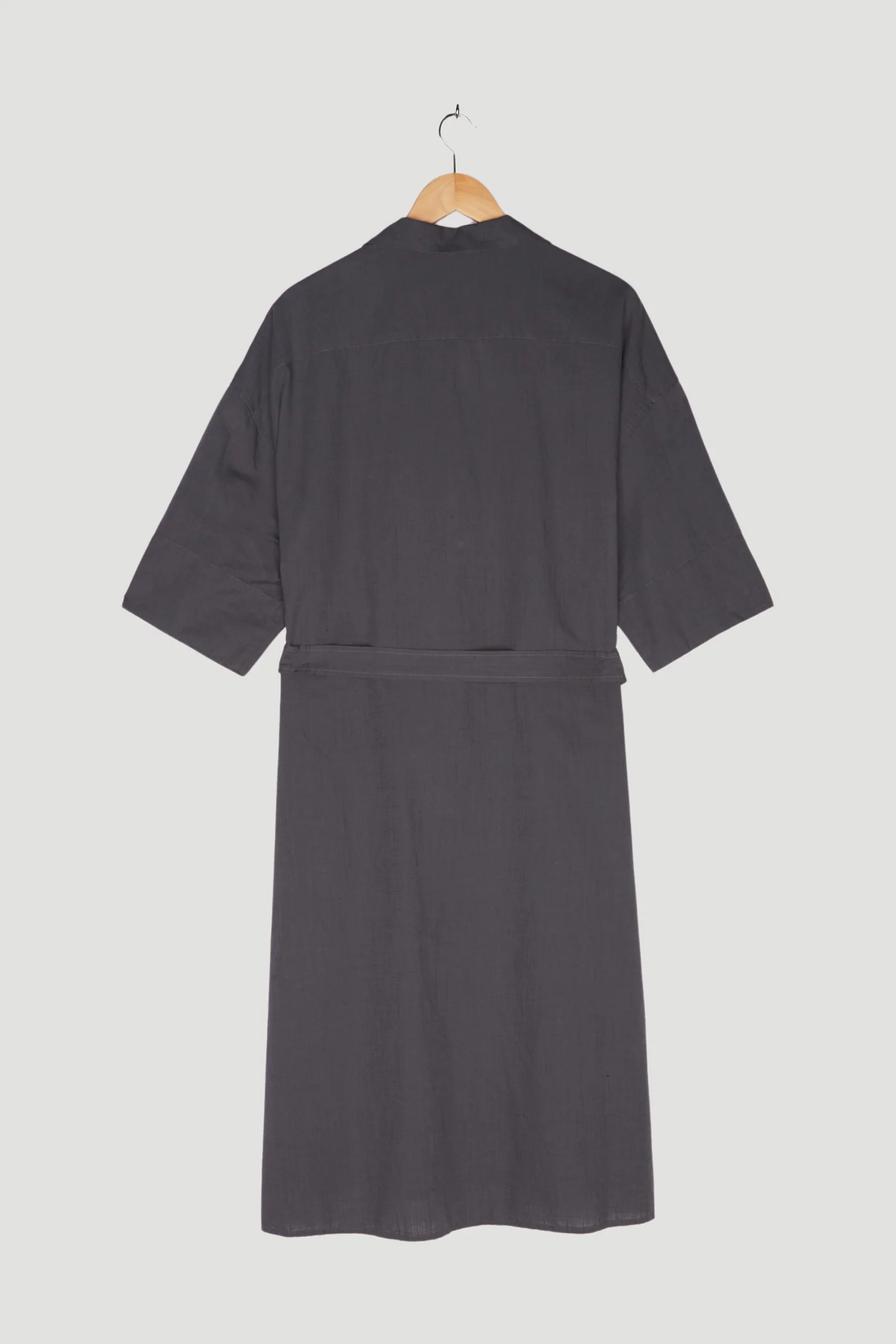 Secondhand Hemdblusen-Kleid aus Bio-Baumwolle mit Leinen - Image 5