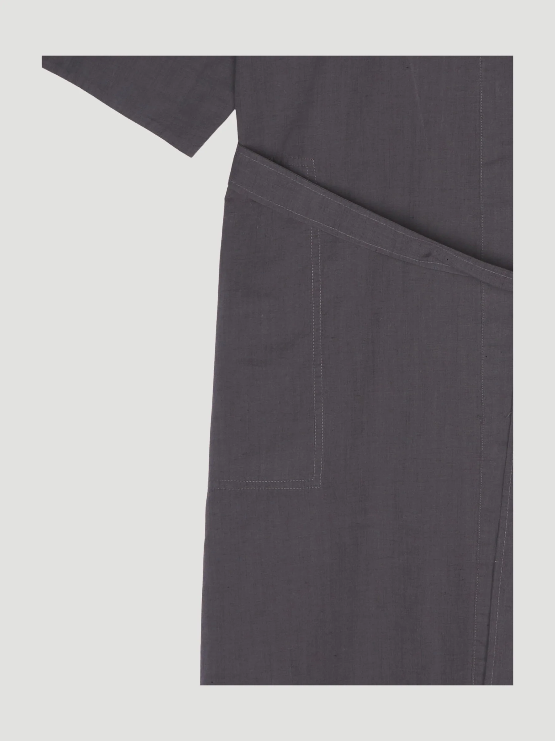 Secondhand Hemdblusen-Kleid aus Bio-Baumwolle mit Leinen - Image 6