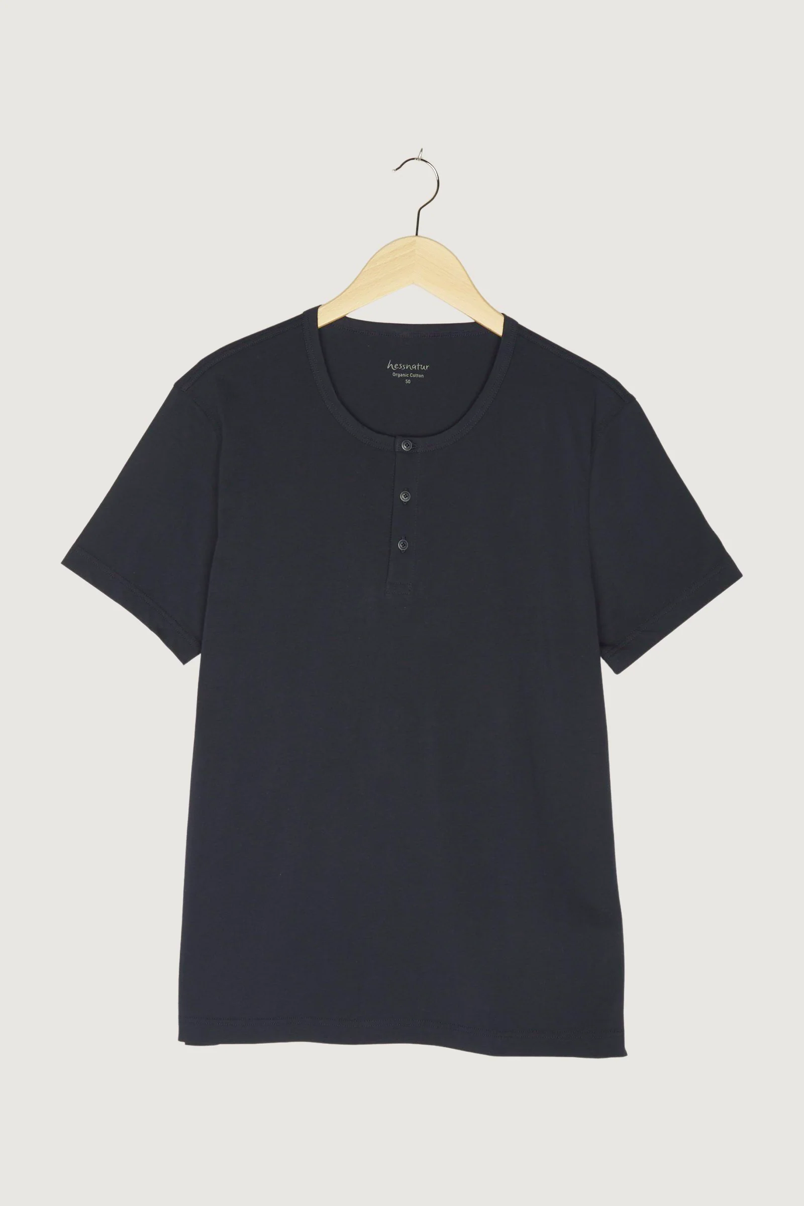 Secondhand Henleyshirt aus reiner Bio-Pima-Baumwolle