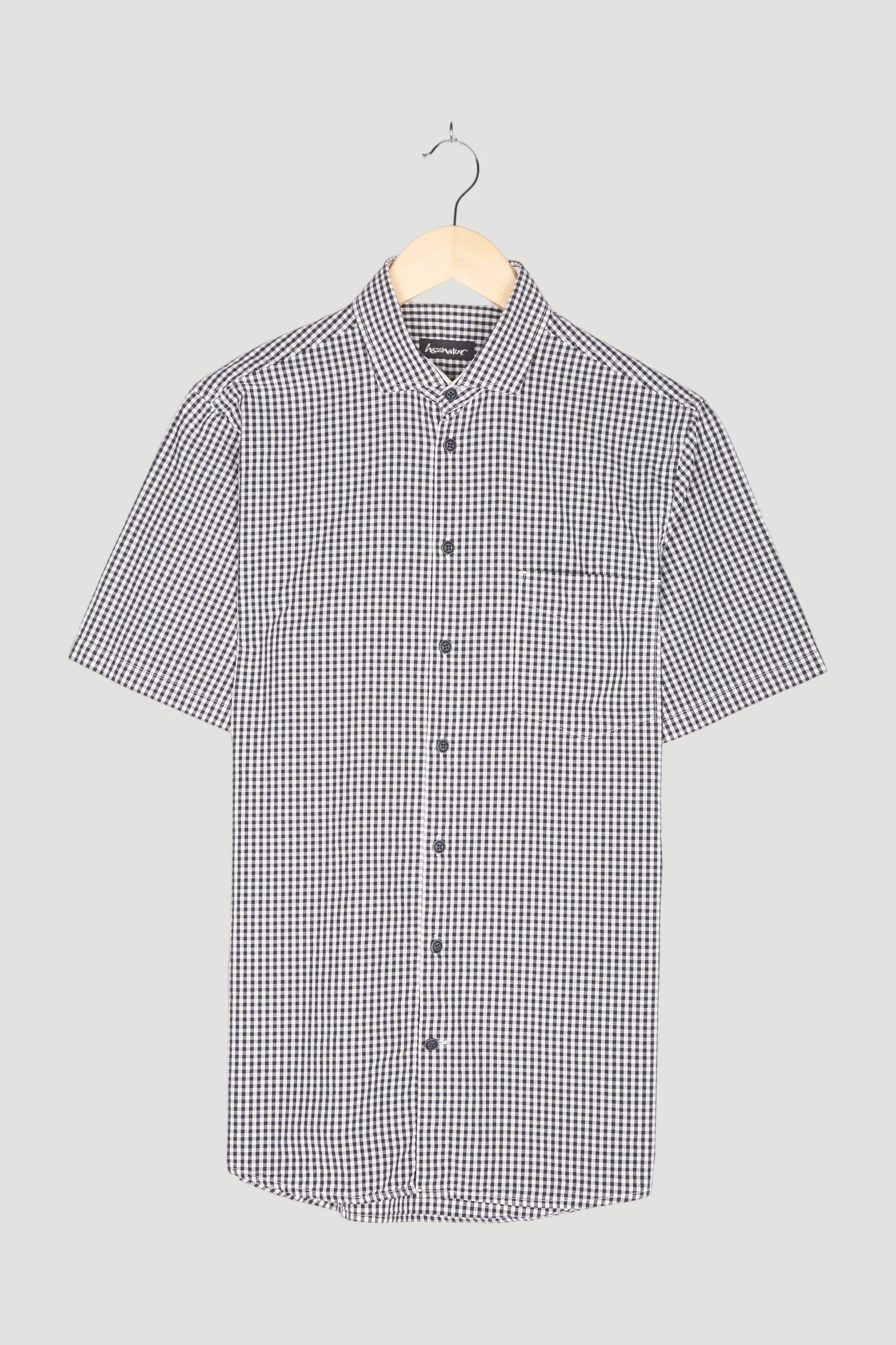 Secondhand Herren Kurzarm-Hemd Modern Fit aus reiner Bio-Baumwolle