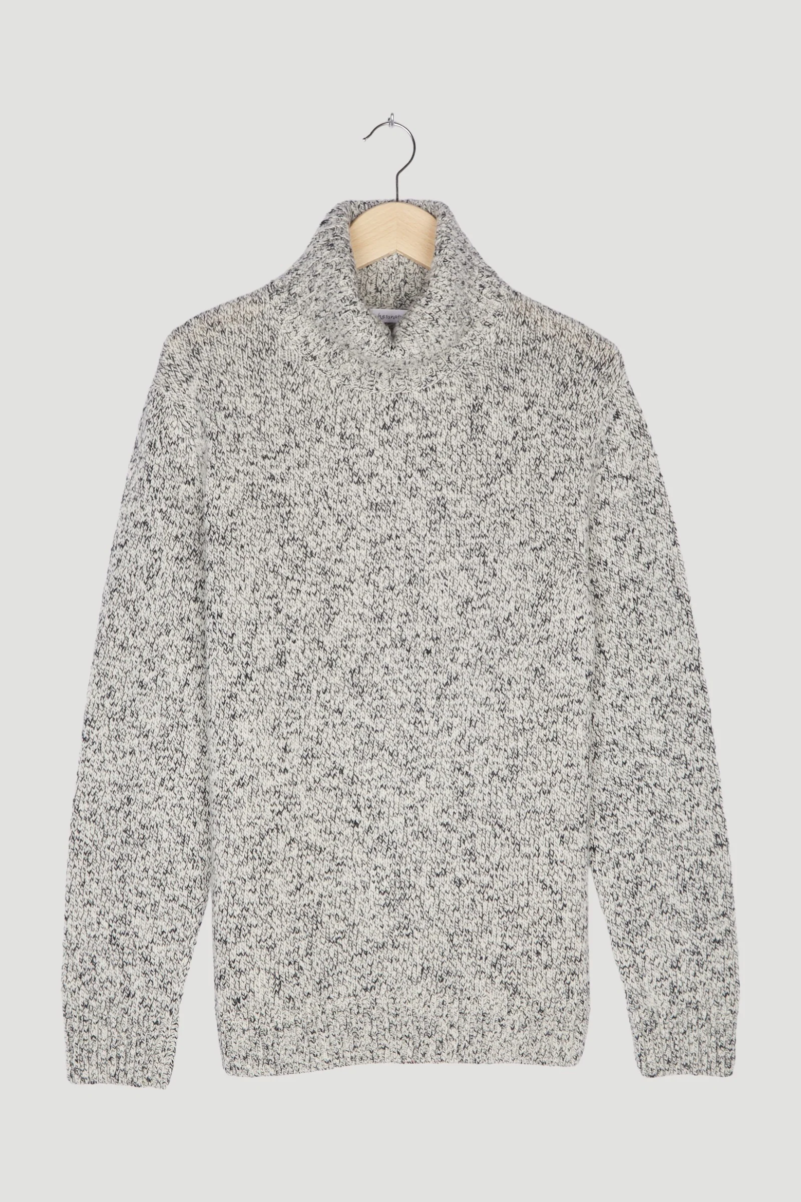 Secondhand Herren Rolkragenpullover aus Schurwolle mit Baumwolle