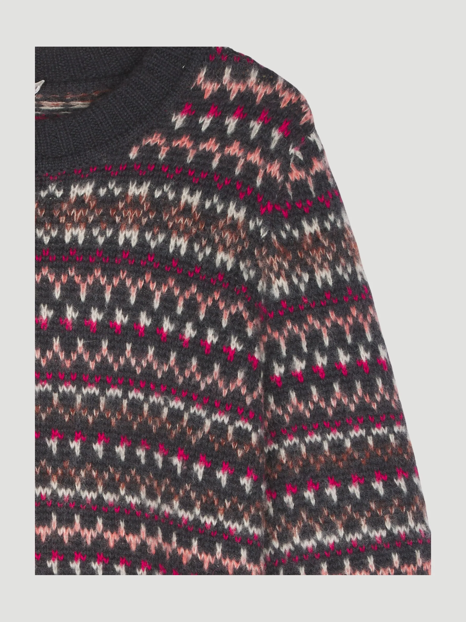Secondhand Jacquard-Pullover aus Alpaka mit Seide und Mohair - Image 3